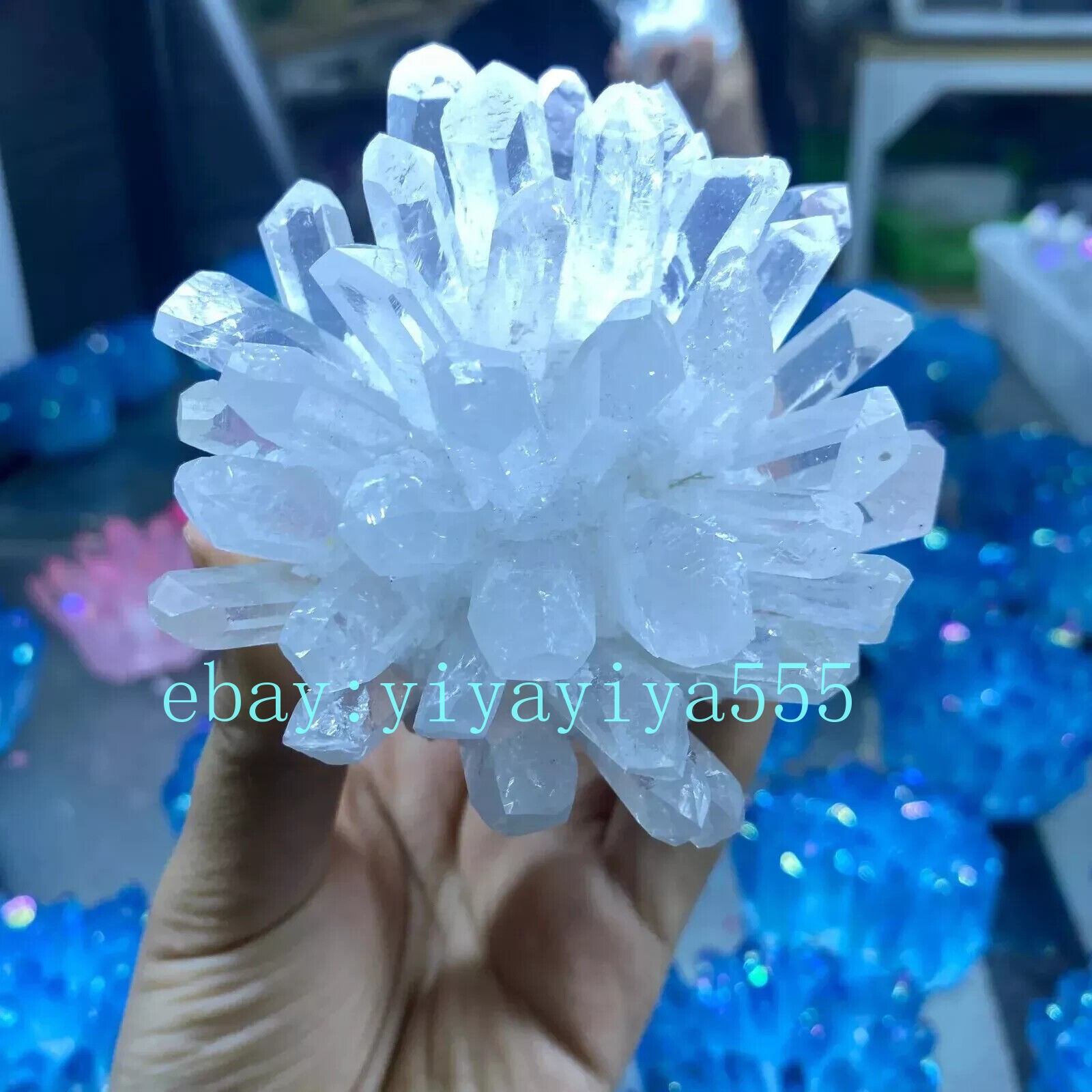 New Find white Phantom Quartz Crystal Cluster Mineral Specimen Healing 200g+ 1pc