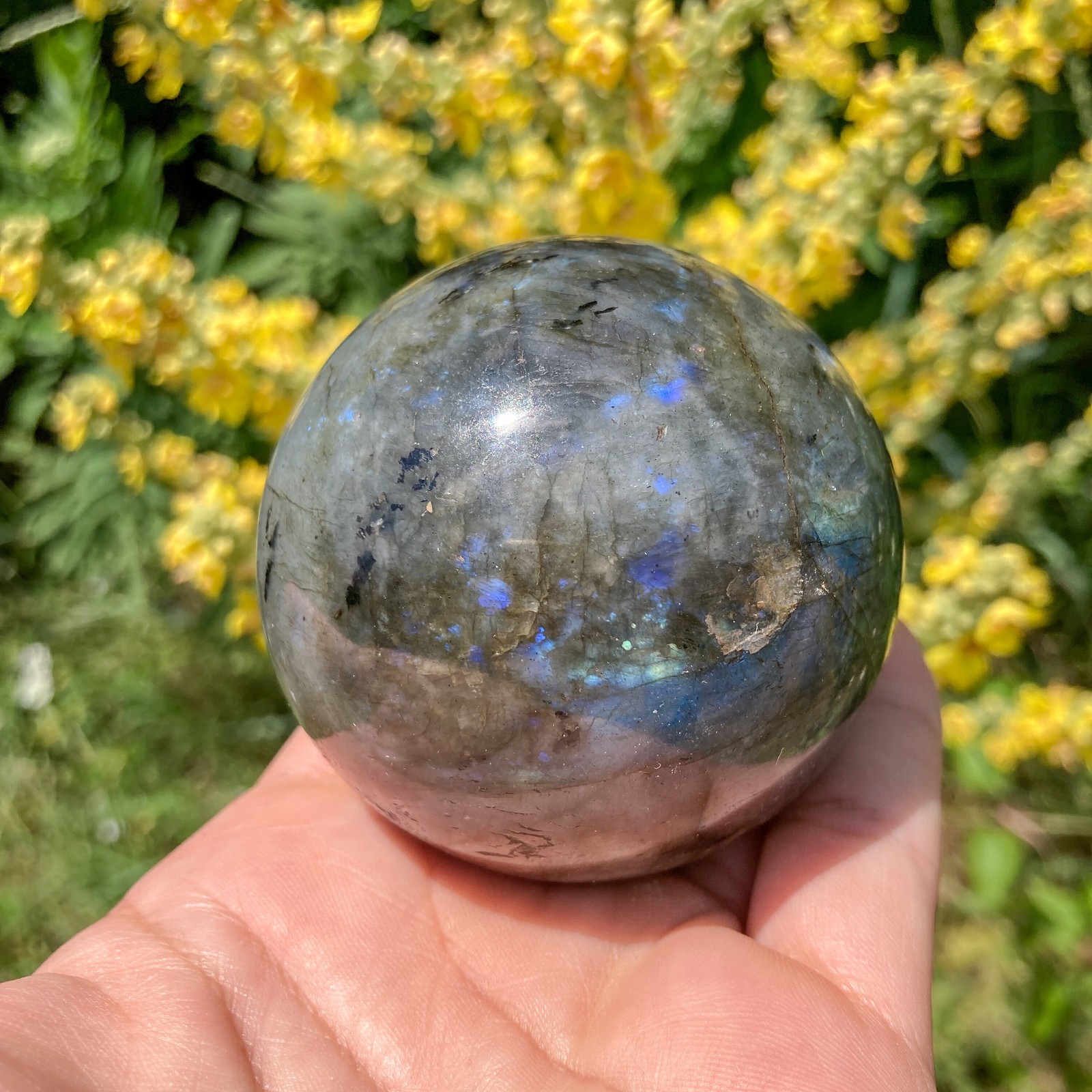 Blue Labradorite Sphere / Psychic Powers / Clairvoyance / Telepathy / Prophecy