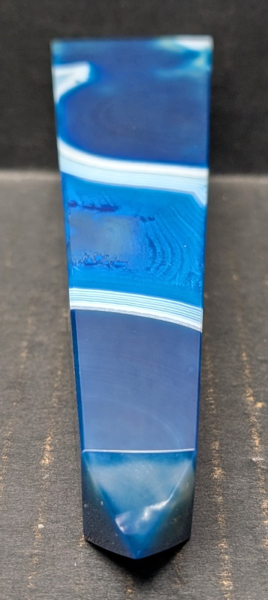 Polished Blue Agate Obelisk 6 1/4″H x 1 5/8″W