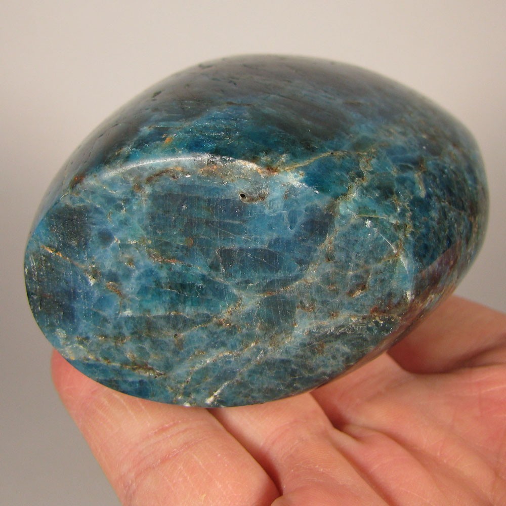4.1″ Blue APATITE Polished Crystal Freeform Standup – Madagascar – 1.5 lbs.