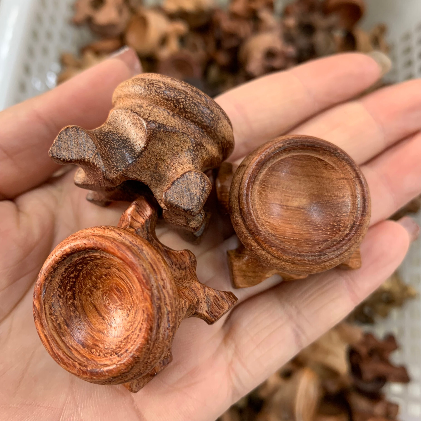 10pcs Resin Wooden Stand Base For Crystal Ball Base Home Decoration 25mm