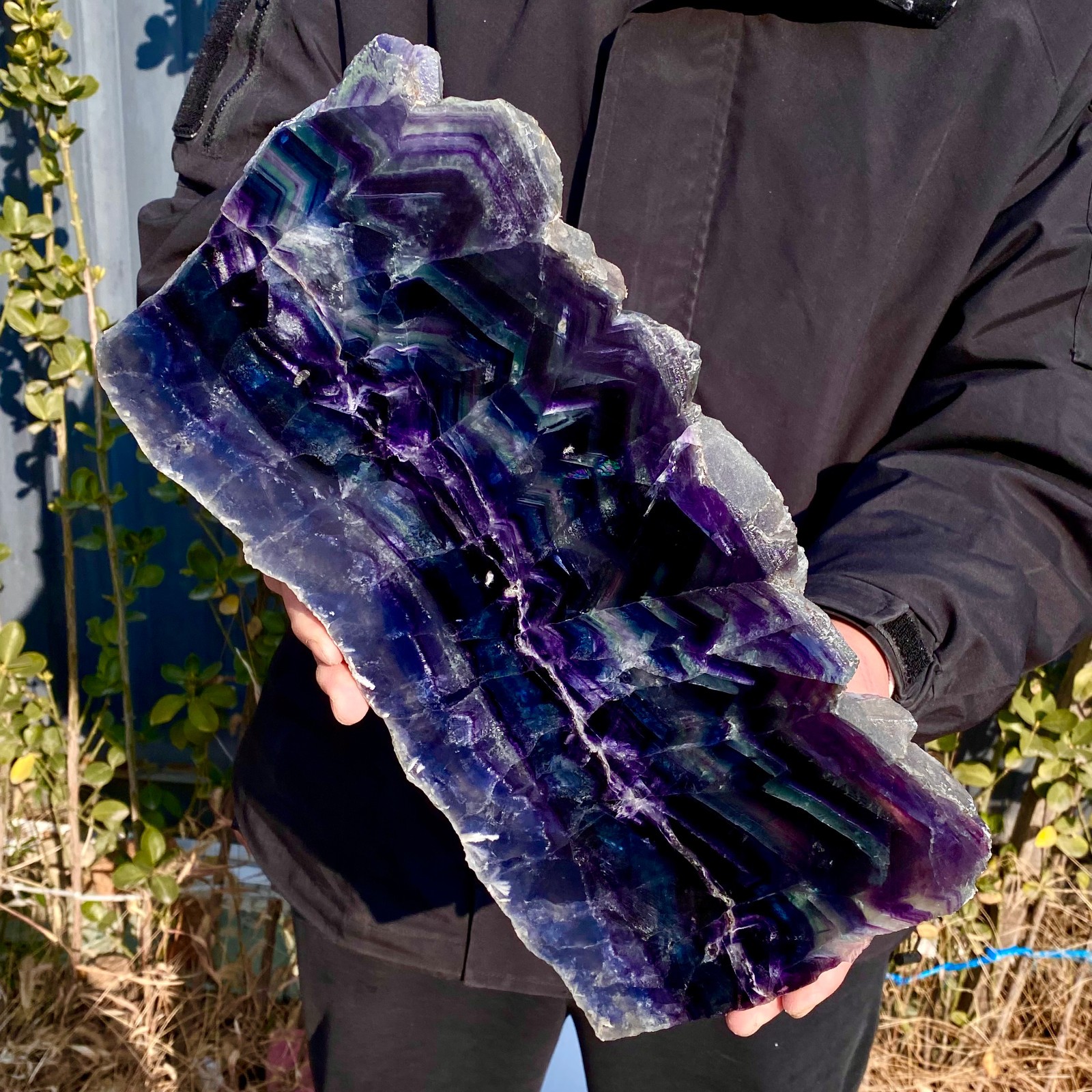 8.6LB Natural and colorful fluorite tablets for crystal therapy and meditation