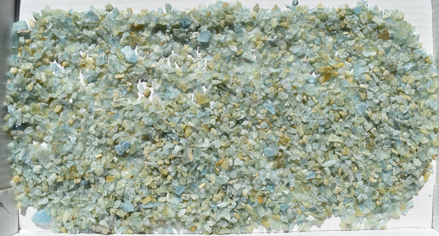 WHOLESALE Aquamarine / Beryl Chips Art Grids Orgonite Africa 700 grams # 5641