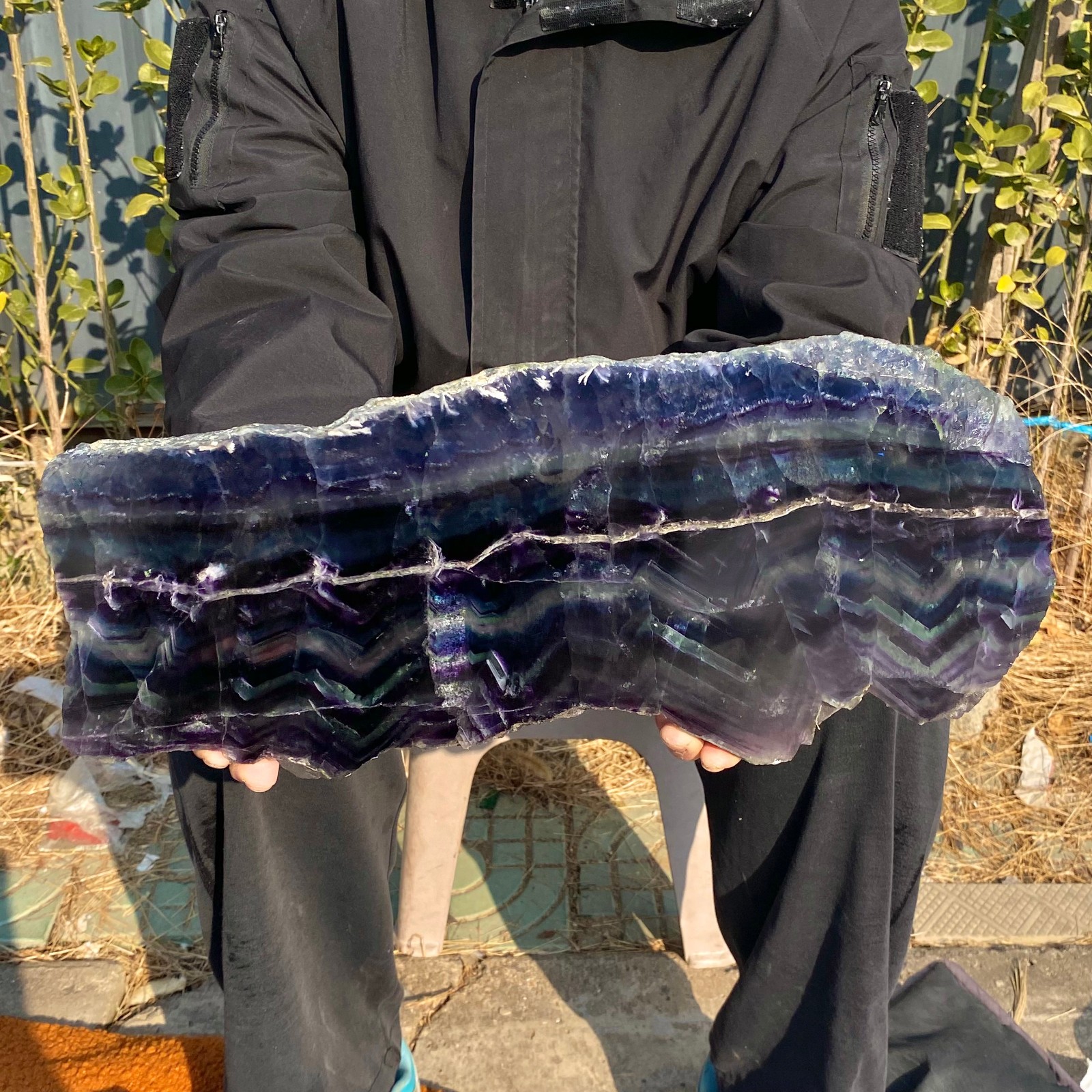 9.59LB Natural beautiful Rainbow Fluorite Crystal stone specimens