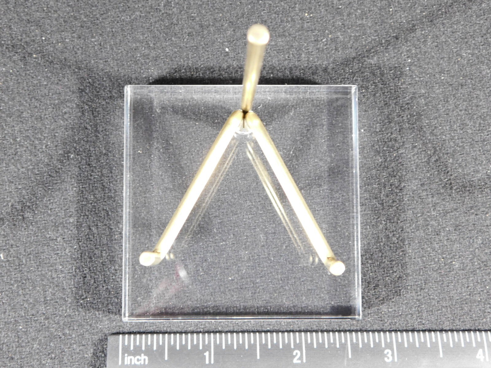 Easel Display Stand Brass Medium Size Adjustable Clear Acrylic Base