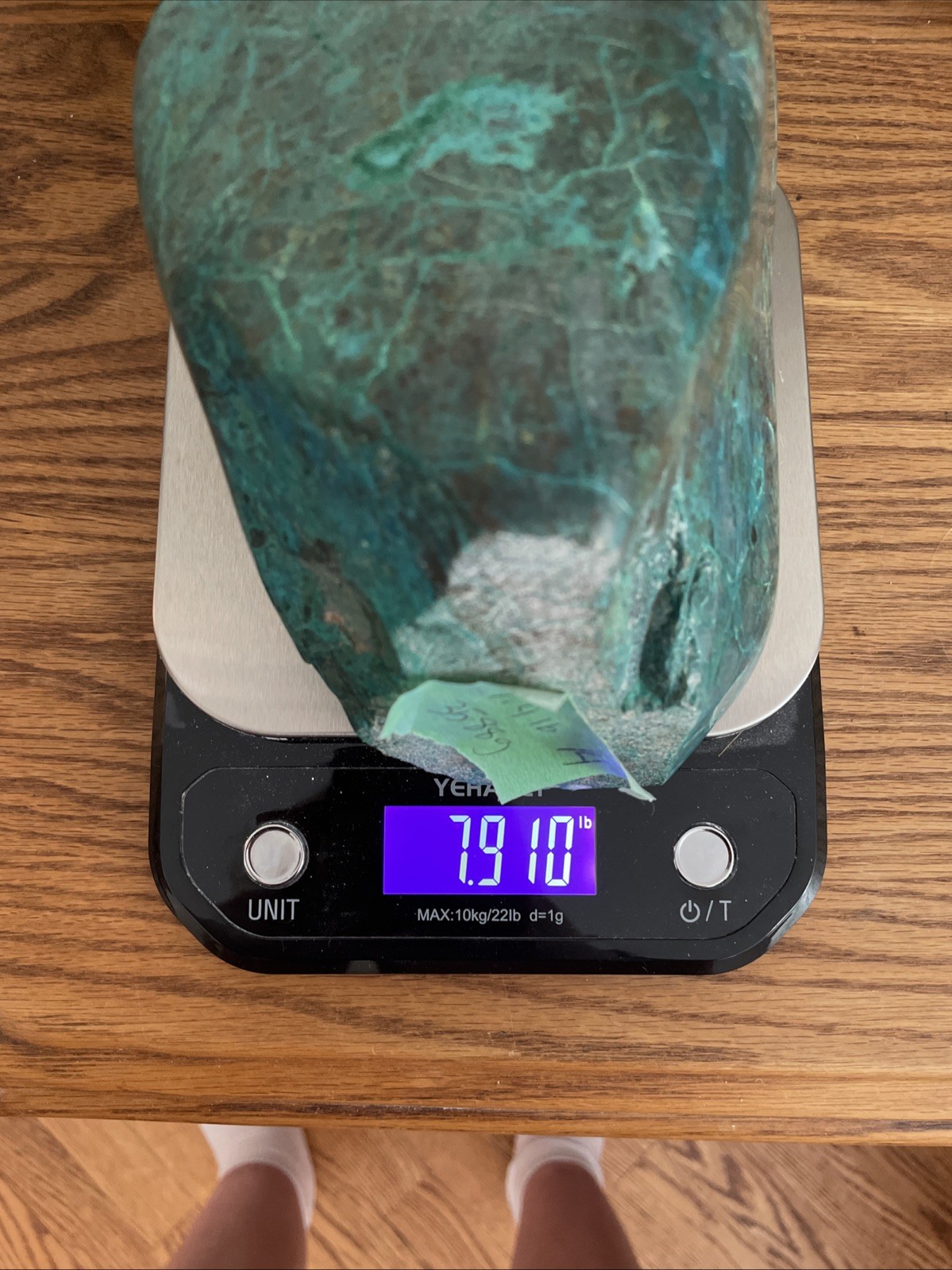 XL vibrant chrysocolla in quartz / Carved And Polished Crystal / Cabochon 3588g