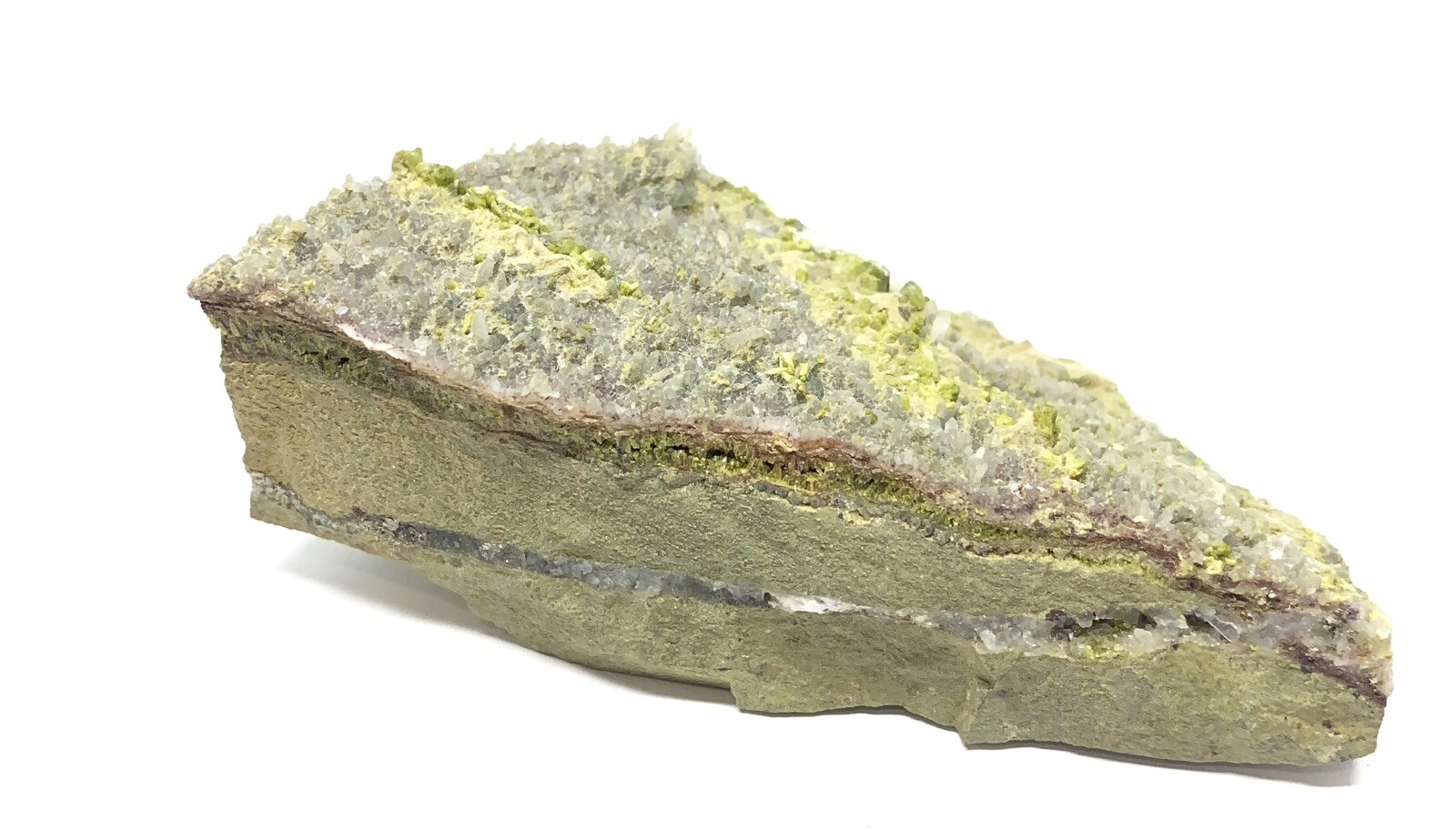 Epidote & Calcite Crystal Mineral From Morocco 1lb 4 1/2in