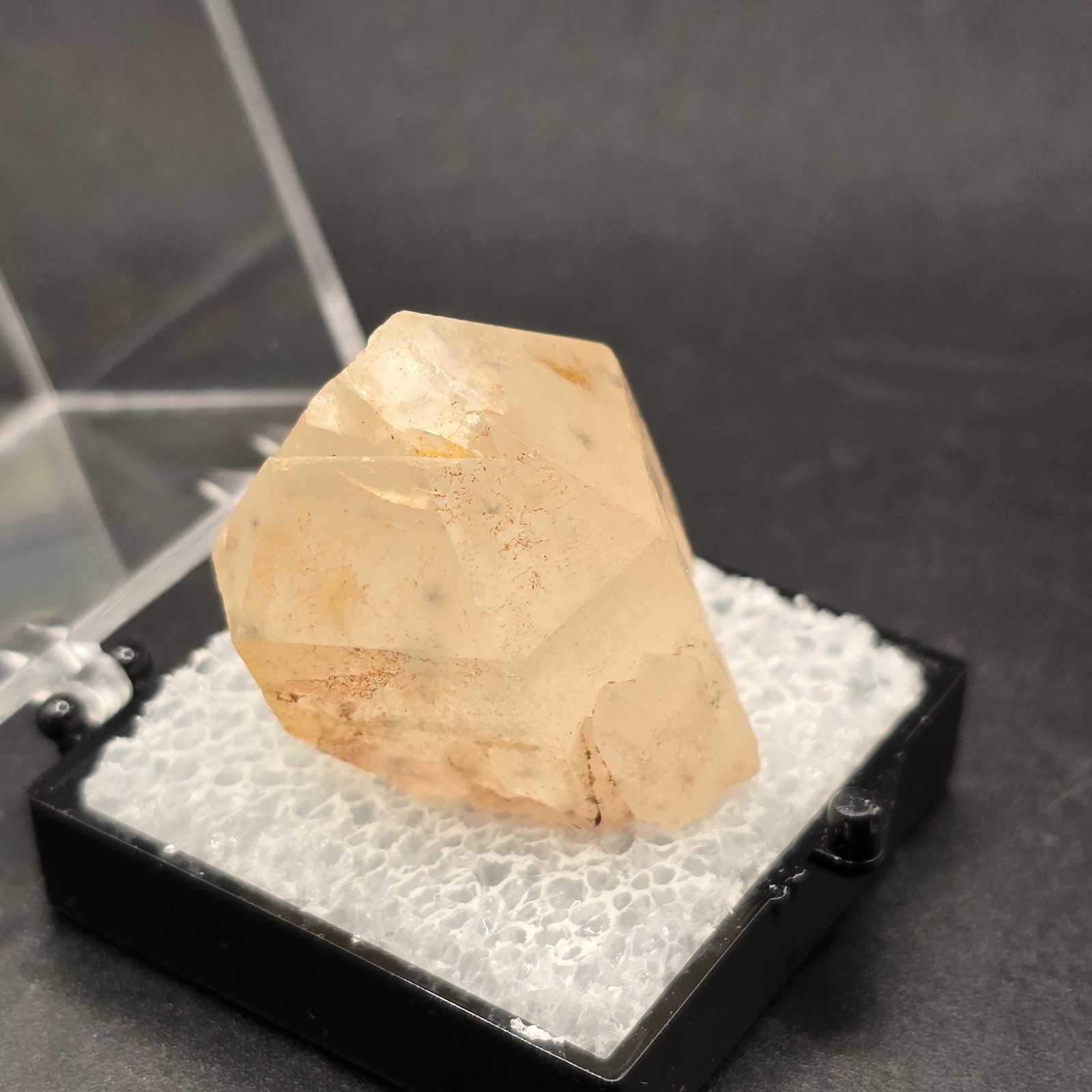 Hollandite Spider Quartz Point Crystal Madagascar Gemstone Specimen in Perky Box