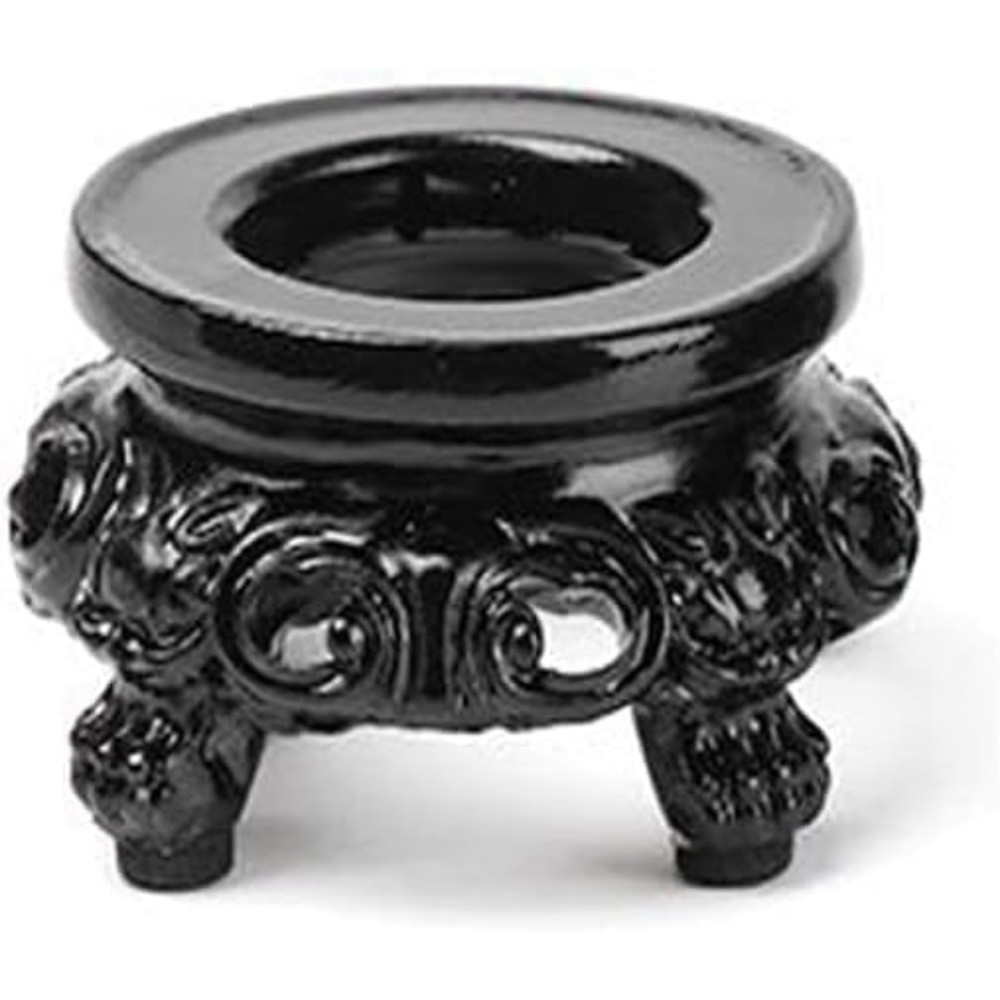 Hollow Wood Display Stand Base for Crystal Sphere Quartz Ball Globe Stone