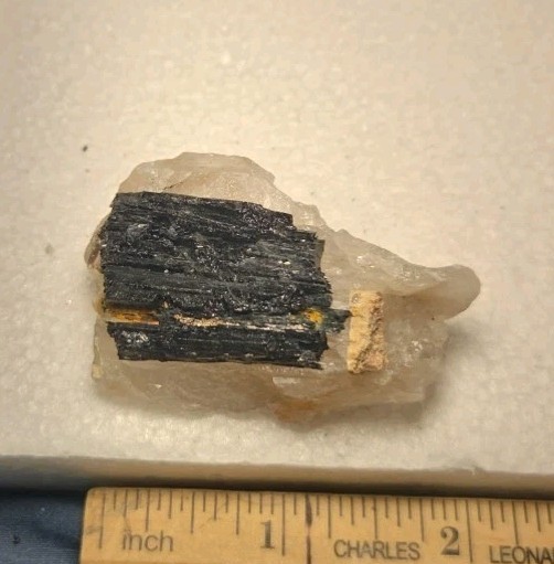 Black Tourmaline In Quartz Matrix Natural 2.25×1.4x.9 Inches Phenomenal