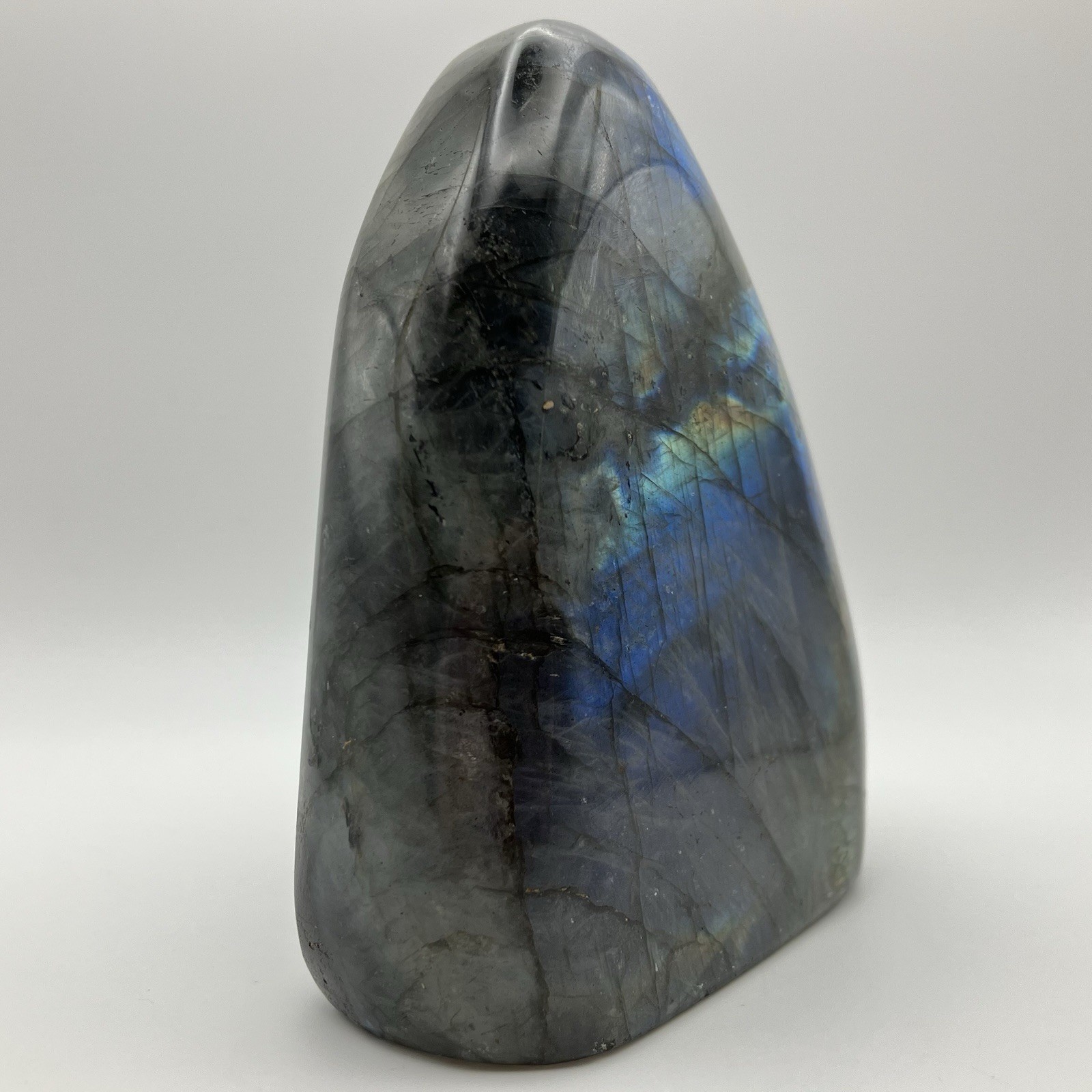 99mm XL 1+LB Rainbow Labradorite Freeform Tower Crystal Gemstone Specimen 504g