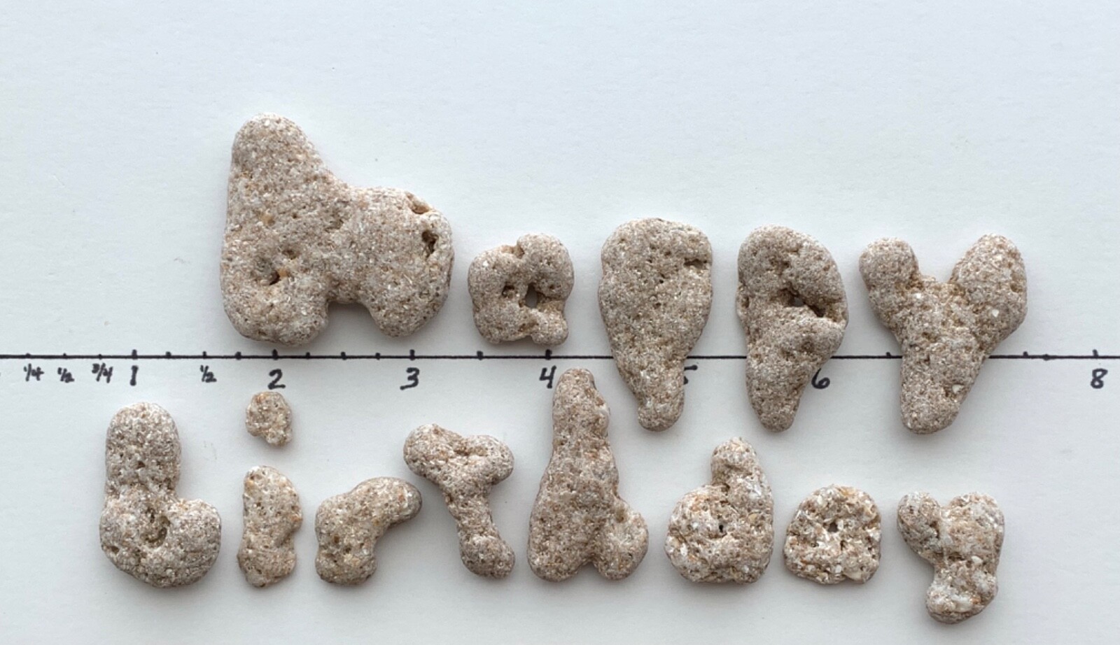 HAPPY BIRTHDAY Beach Stones Letter Rocks Natural Shaped Word Sign Text gift hag