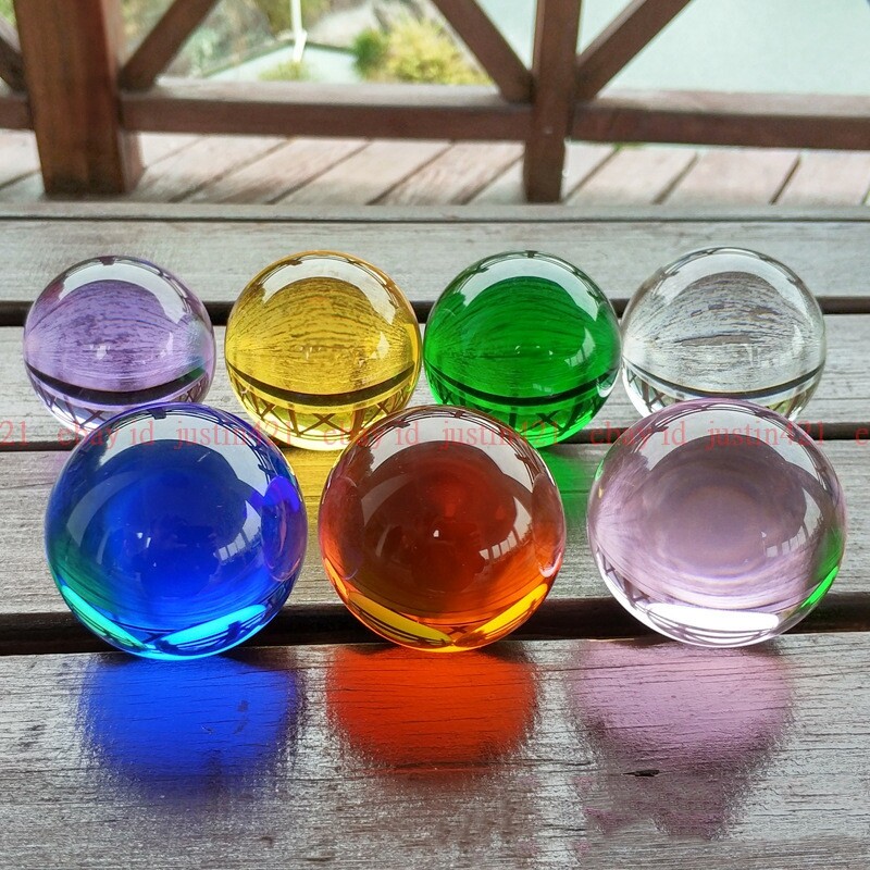 Fashion Crystal Meditation Divination Sphere Crystal Ball with Wood Stand