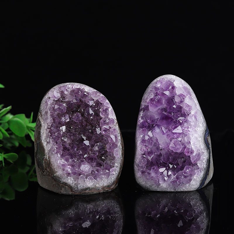 Natural Amethyst Quartz Crystal Cluster Healing Stone Geode Specimen Collections