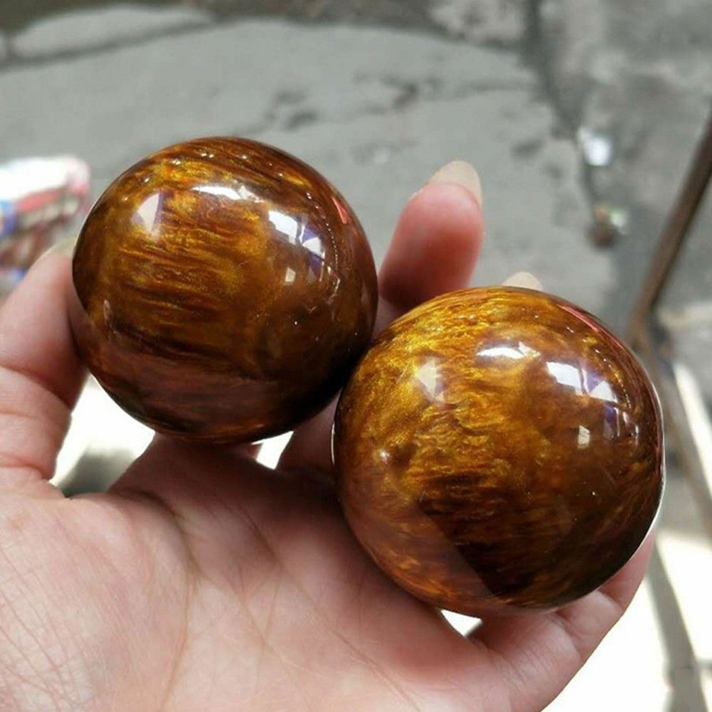 50mm Genuine Golden Black Coral Sea Willow Cure Handball Men Women Fitness Ball