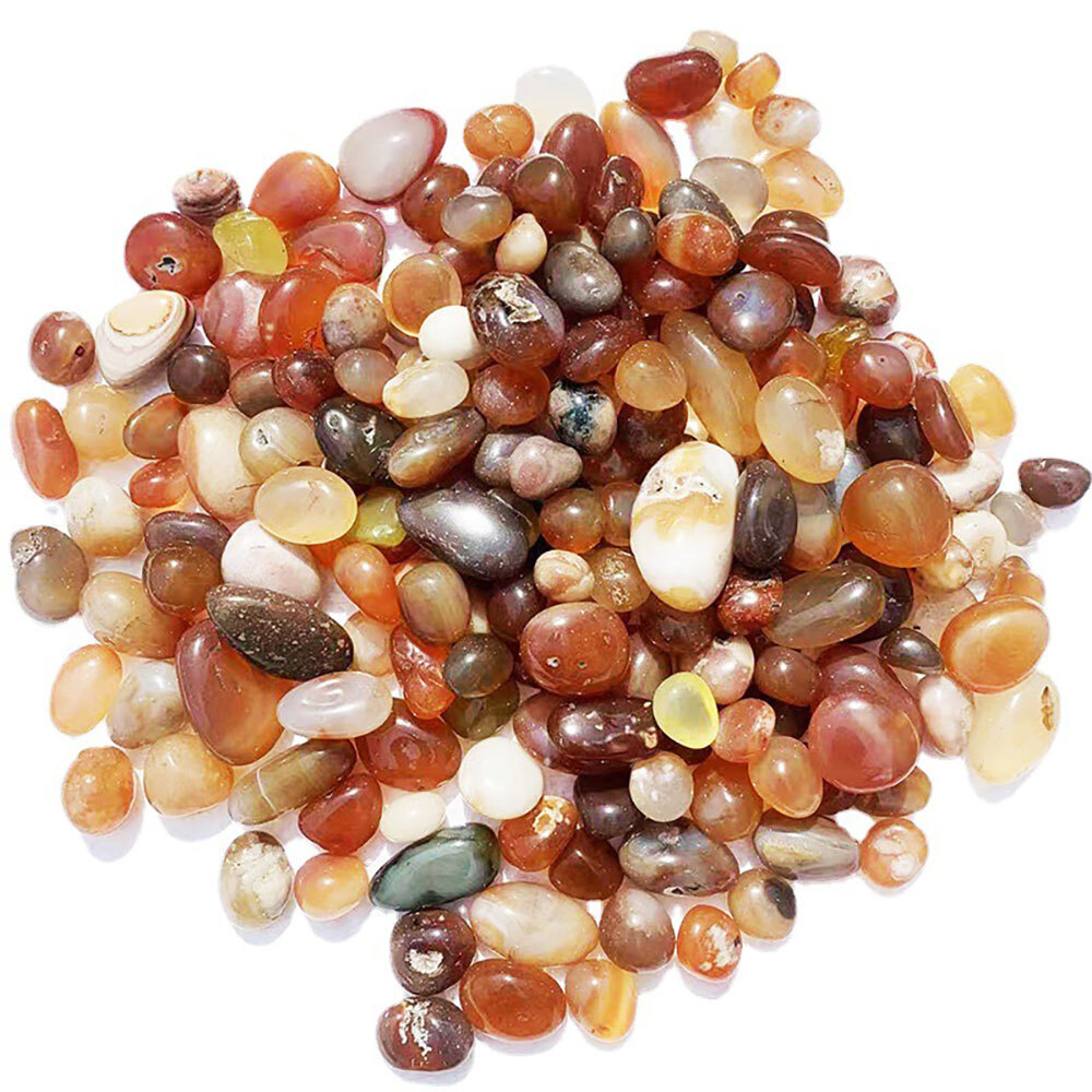 100g Natural Tumbled Crystals Mix Polished Agates Gemstones Healing Stones Decor