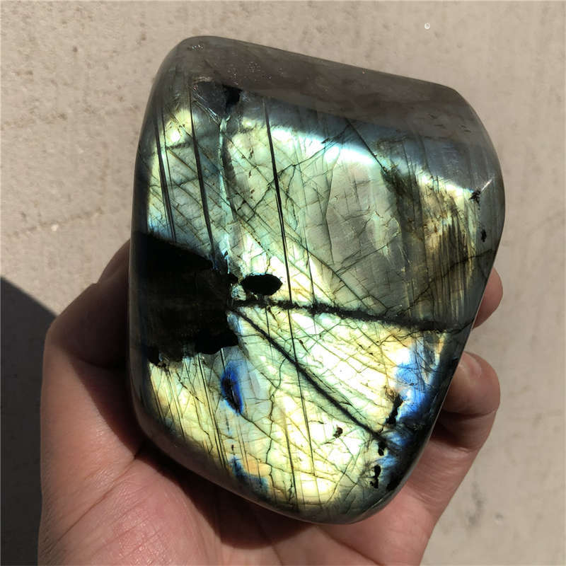 820g Natural Labradorite Quartz Crystal Spectrolite Mineral Reiki healing