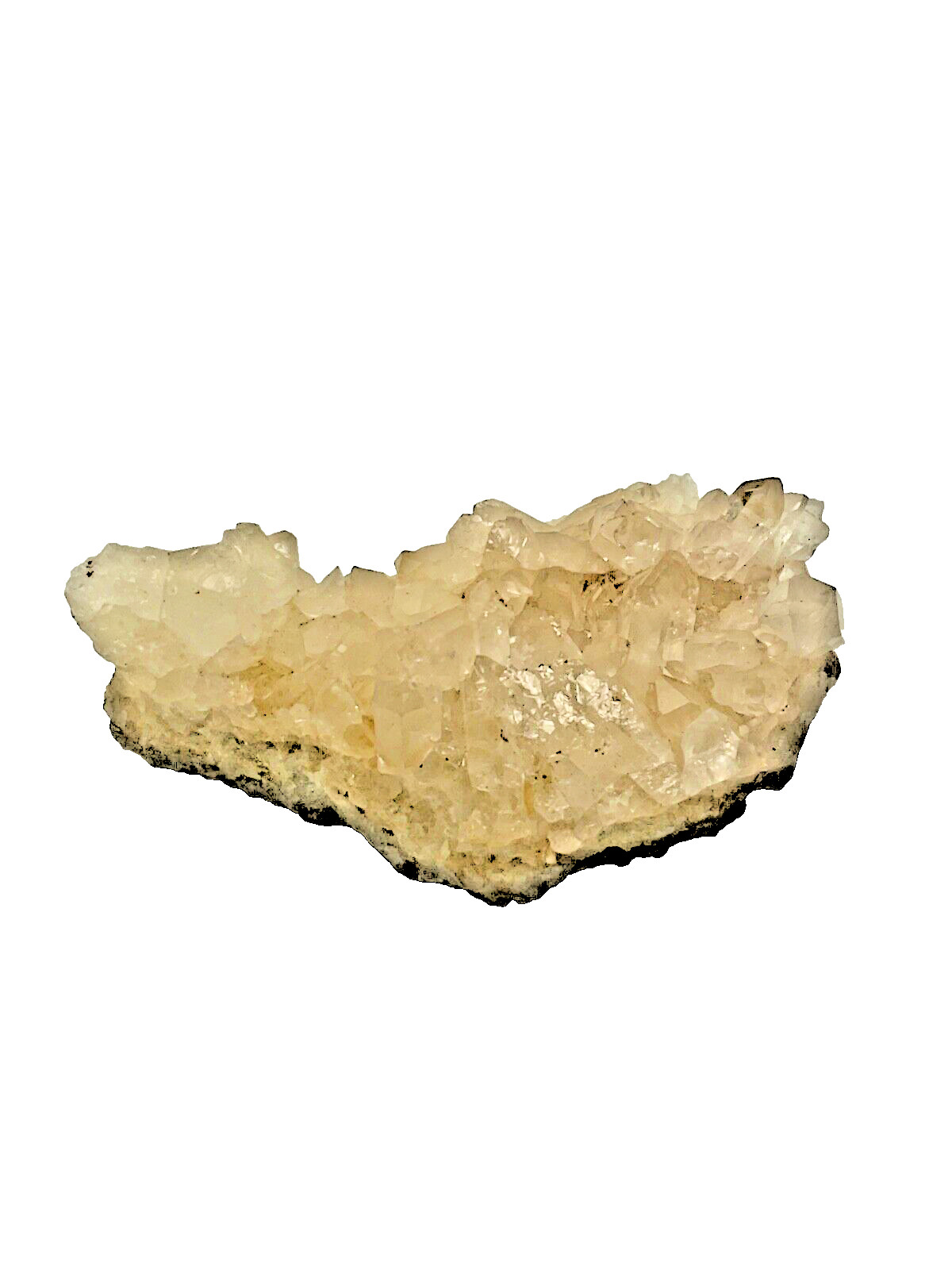 Natural Quartz Clear Cluster Crystal Geode, 3.5″ x 1 5/8″ x 1.5″, 114G
