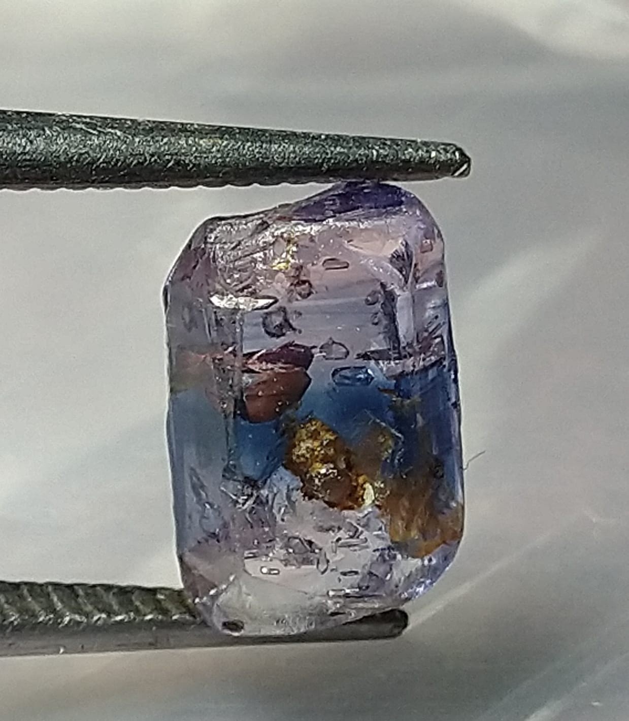 Natural Bi-Colour 3.50ct Rare Transparent Sapphire Crystal -Sri-Lanka.