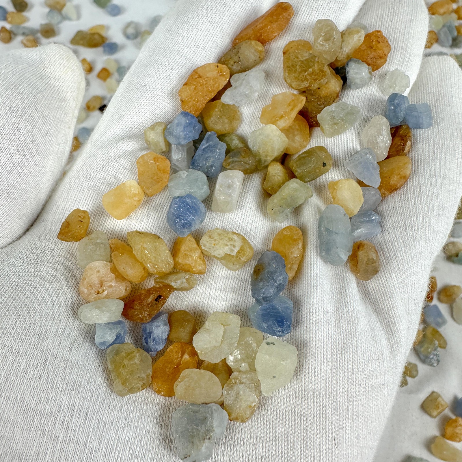 Natural Raw Blue & Yellow Sapphire Crystal / September Birthstone Communication