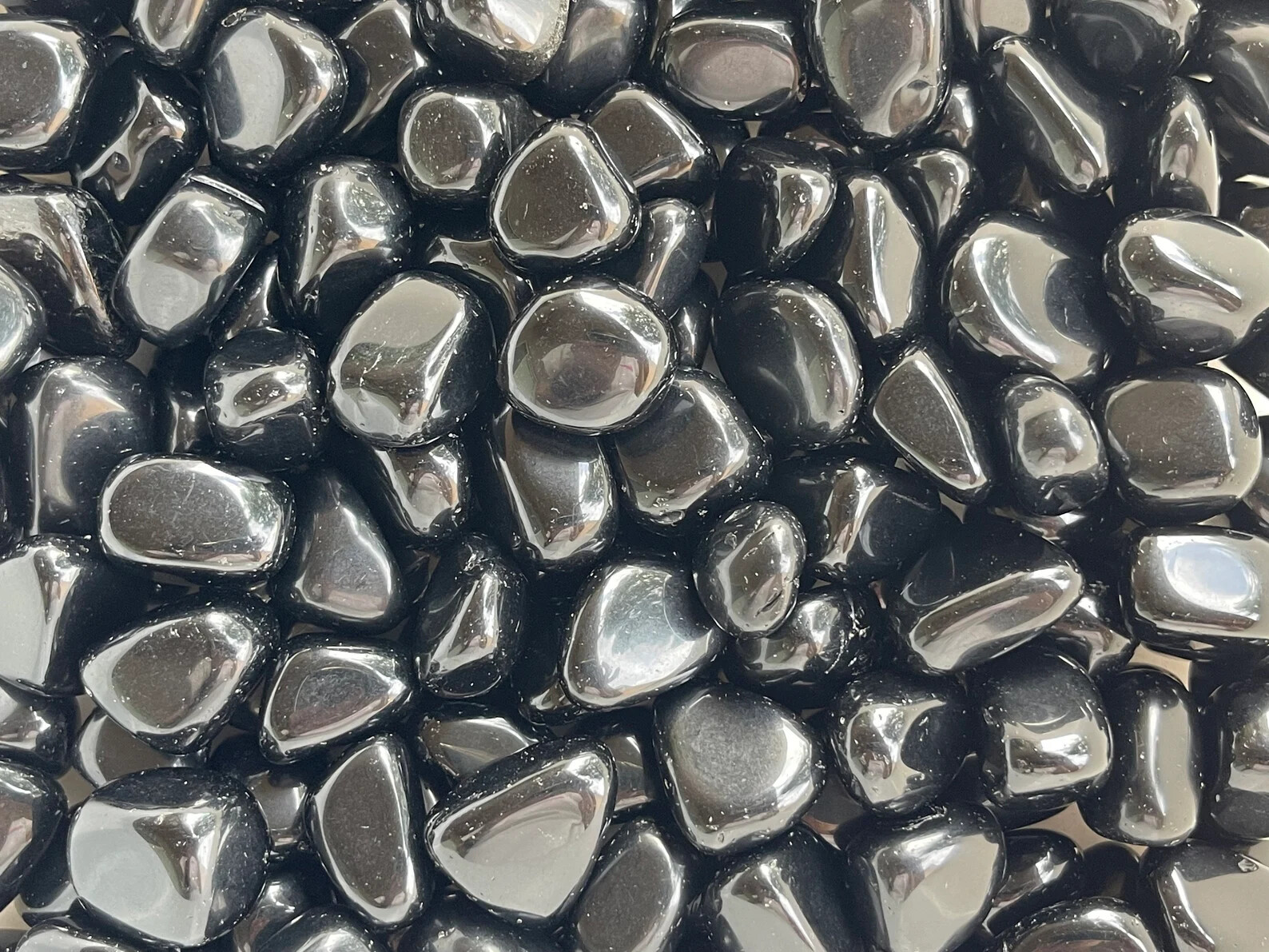 Black Obsidian Tumbled Stones, 0.75-1 Inch Tumbled Black Obsidian Stone,Bulk lot