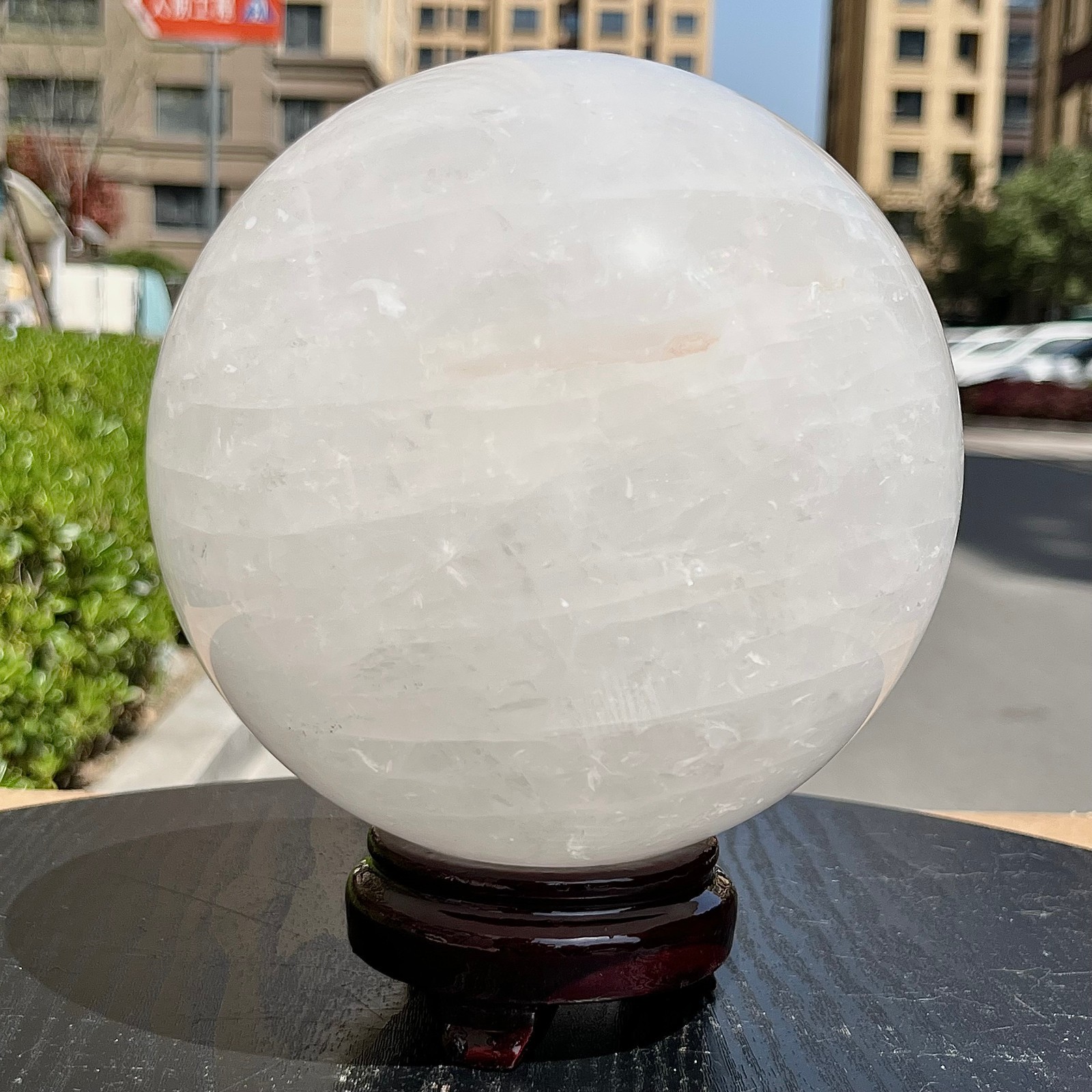 Natural Quartz Crystal Sphere Ball Healing Stone Home Decor 10.5 lb
