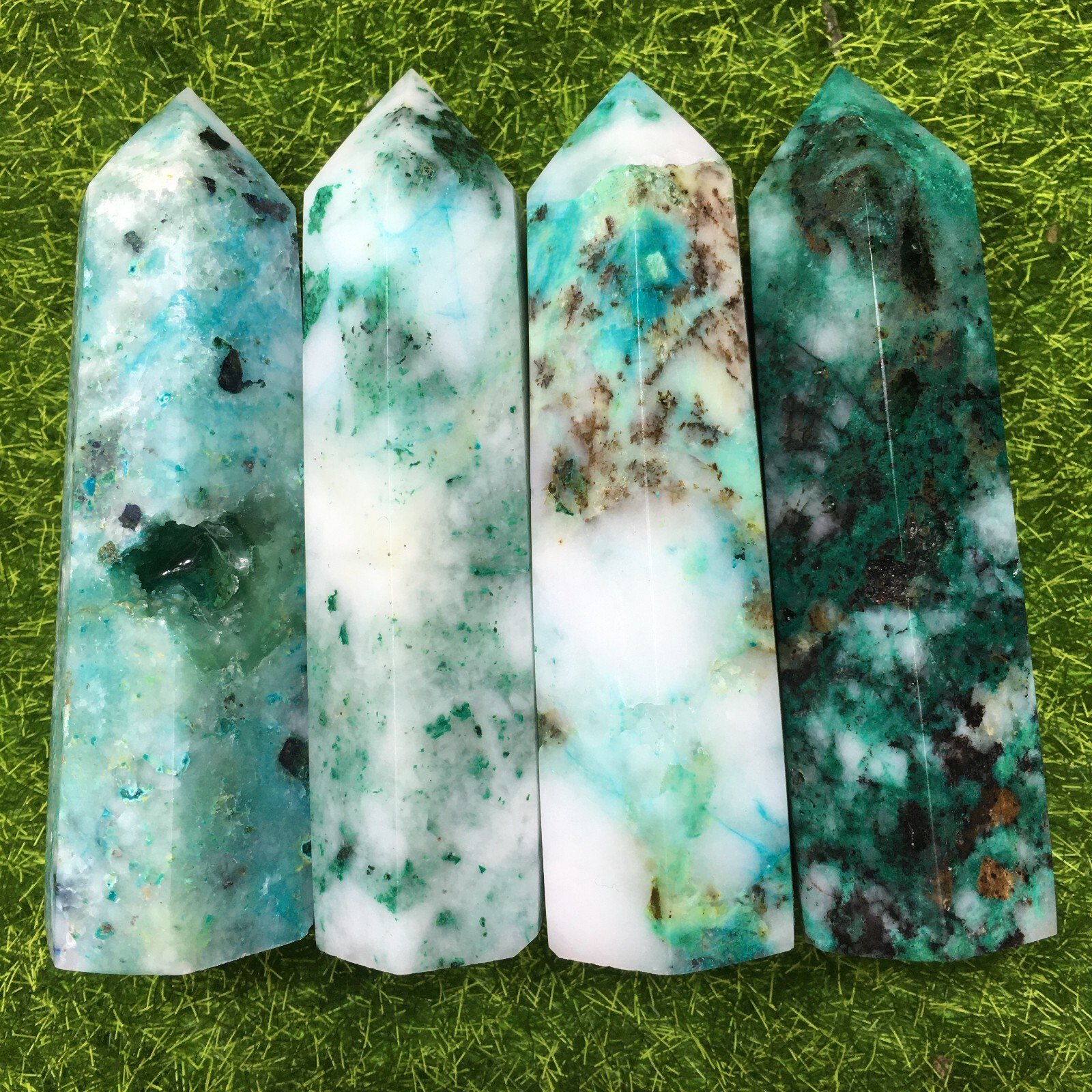 Natural PHOENIX Stone Obelisk Quartz Crystal Wand Tower Point Reiki Healing 1pc