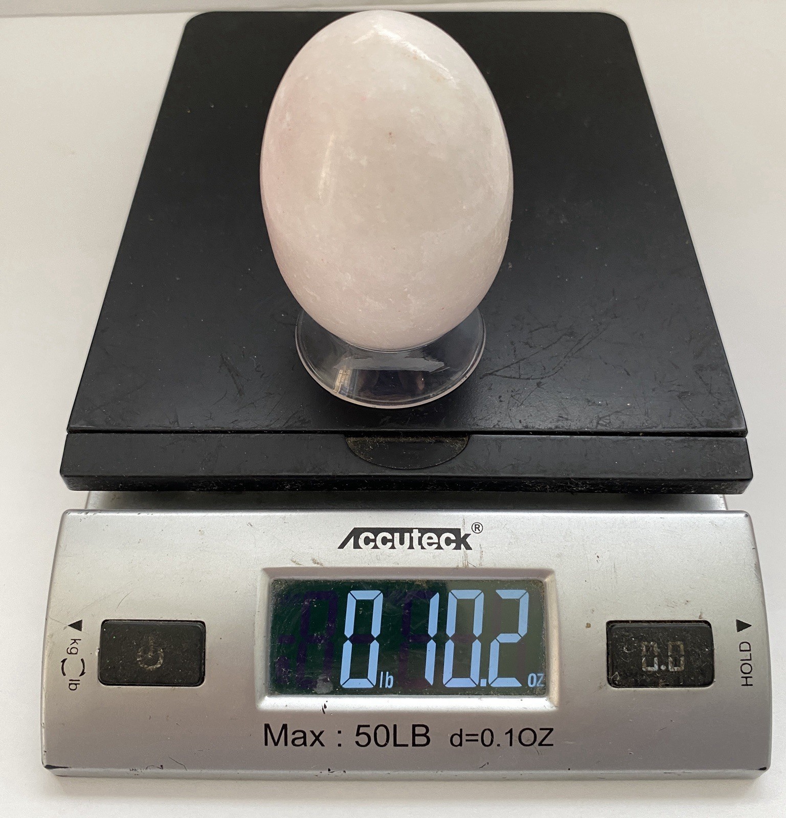 Natural Onyx Stone Egg With Stand Hand Polished Banded Agate Calcite Crystal