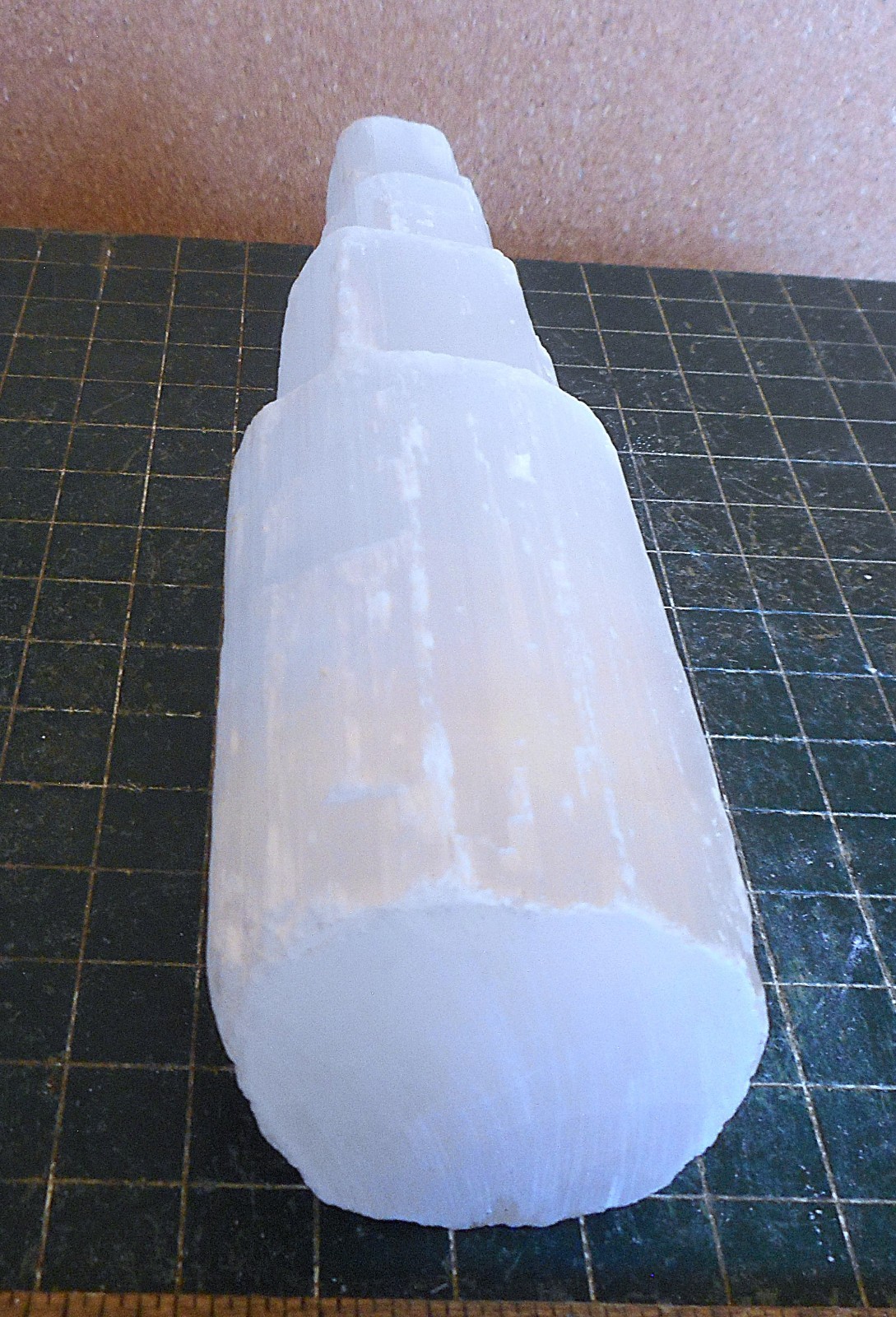 White Selenite Tower. Gypsum Specimen. 7.3″ Tall . 1.2 Pounds