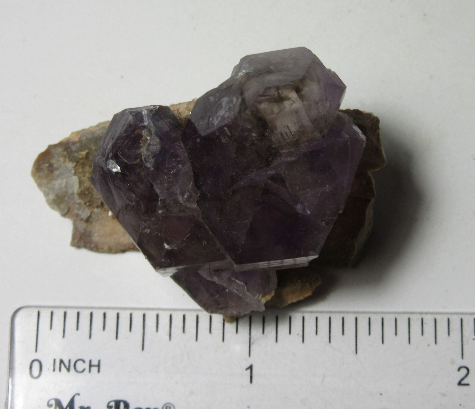 Czechoslovakia Amethyst Quartz 1 5/8″ Cluster on Matrix Collectible CAQCM-7s