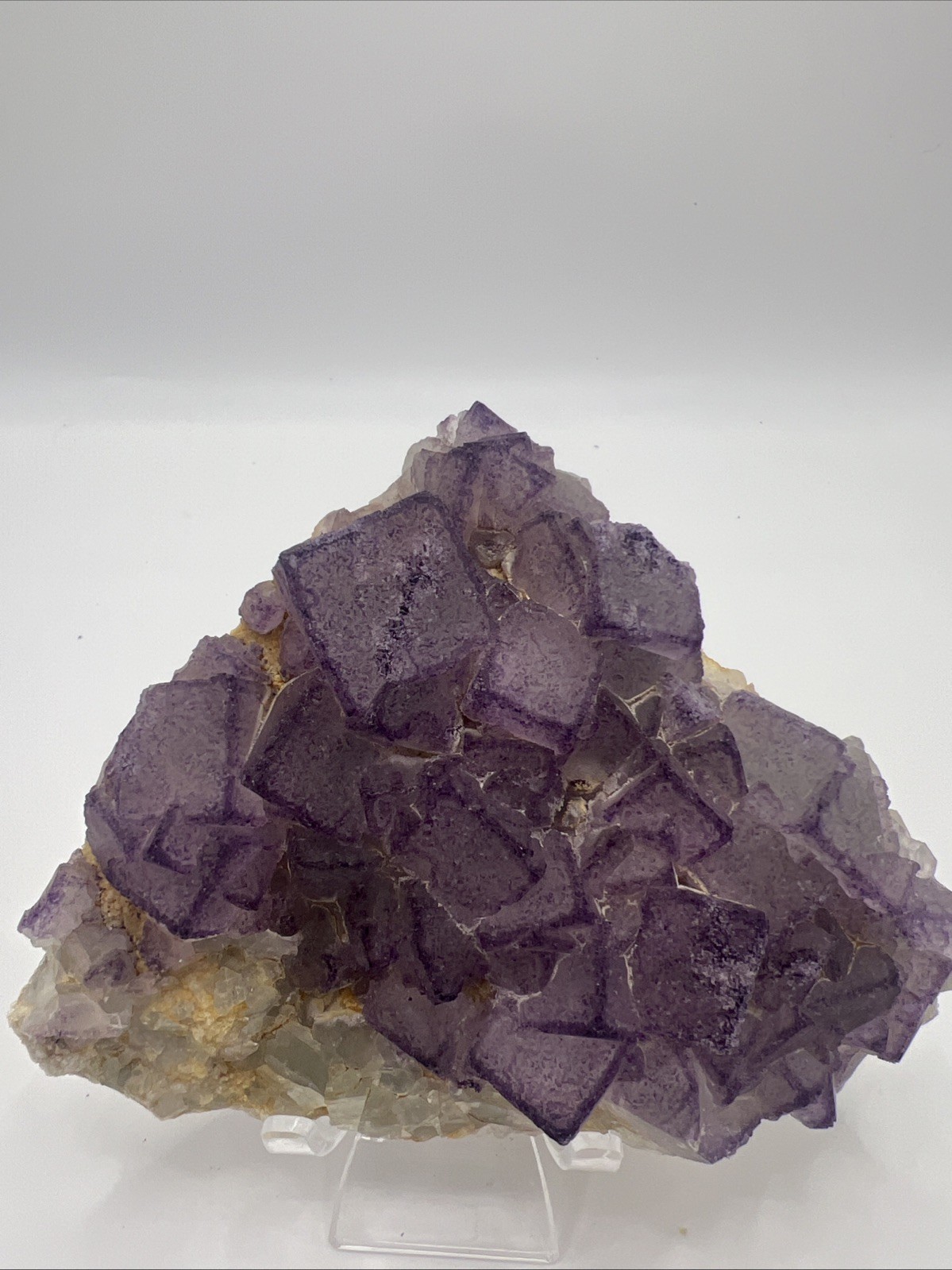 2 Pound!! Natural Guizhou QR Code Fluorite With Stand! Amazing Quality!US Seller