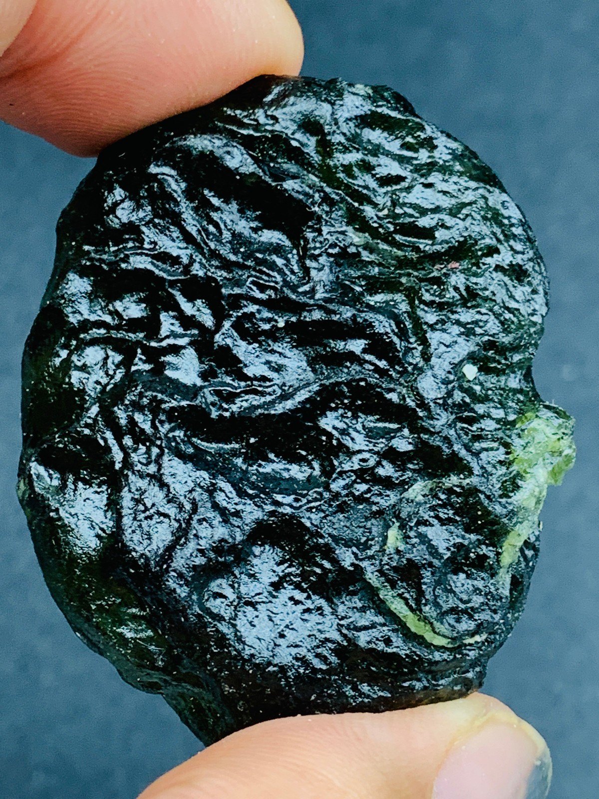 TOP Moldavite Raw Moldavite Crystal from Czech Republic PICcertificate 115CT