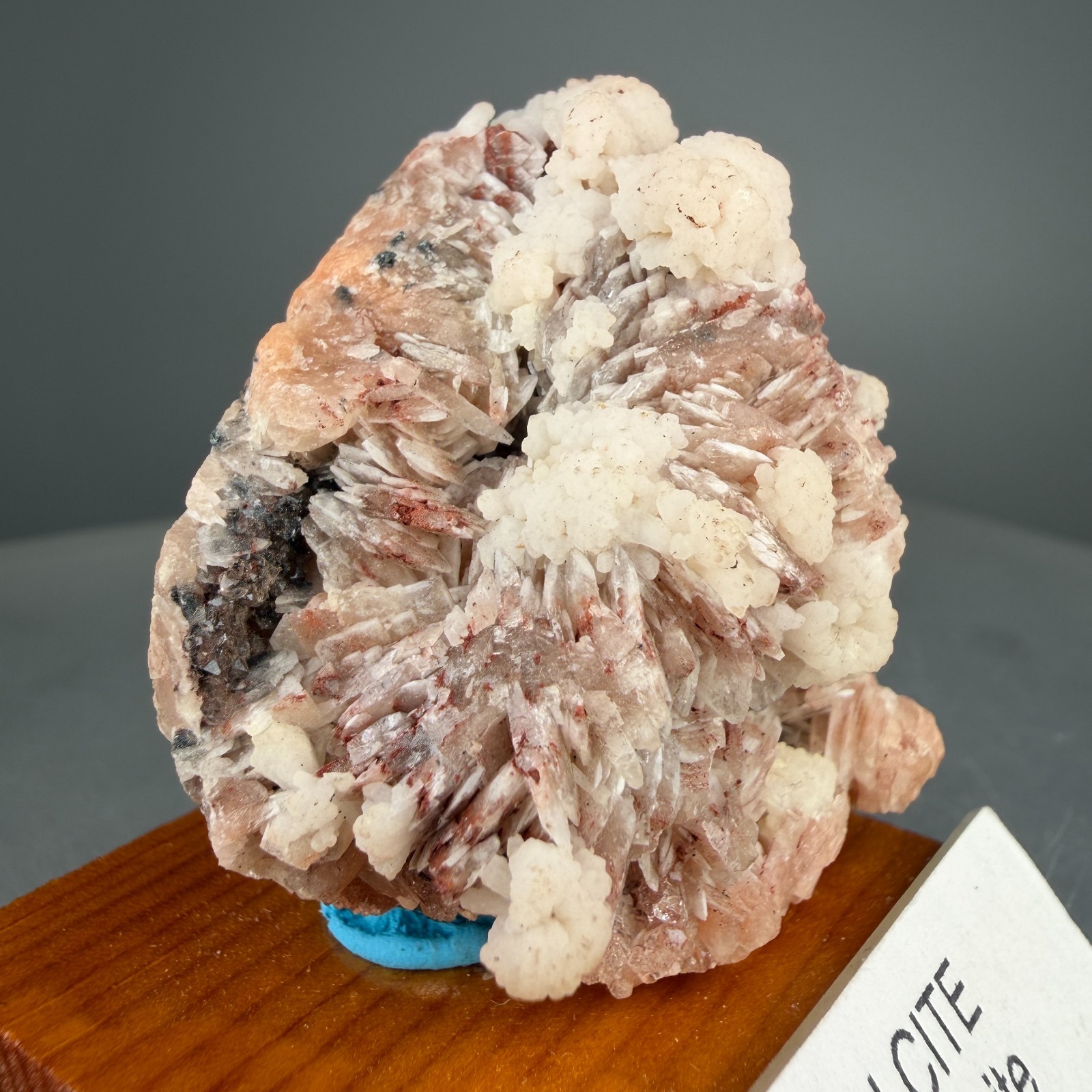 Fine Calcite on Baryte Crystals: Montreal Mine, Iron County, Wisconsin- Classic!