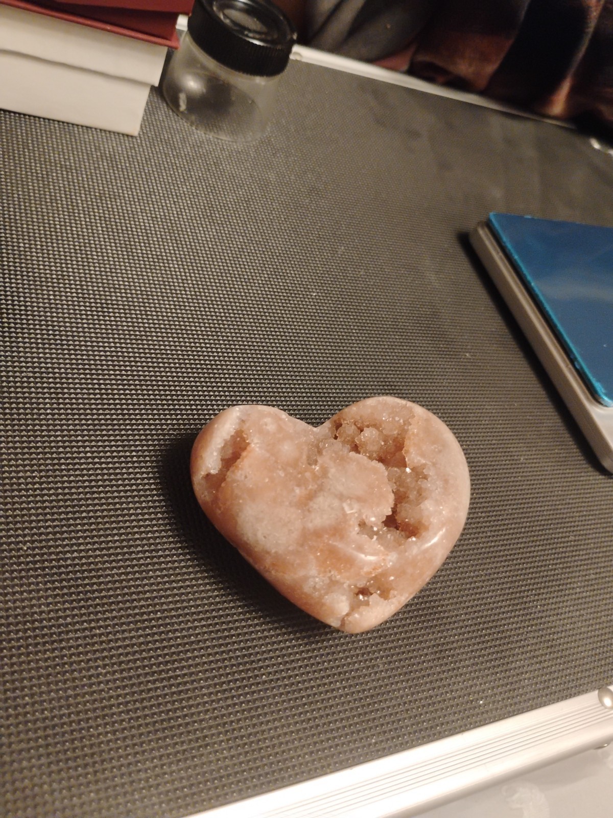 Pink Amethyst Heart! No Stand! 6.34oz!