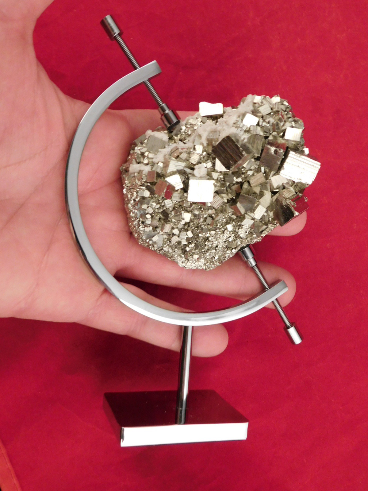 CALIPER Display Stand Large Sized Chrome / Silver Adjustable