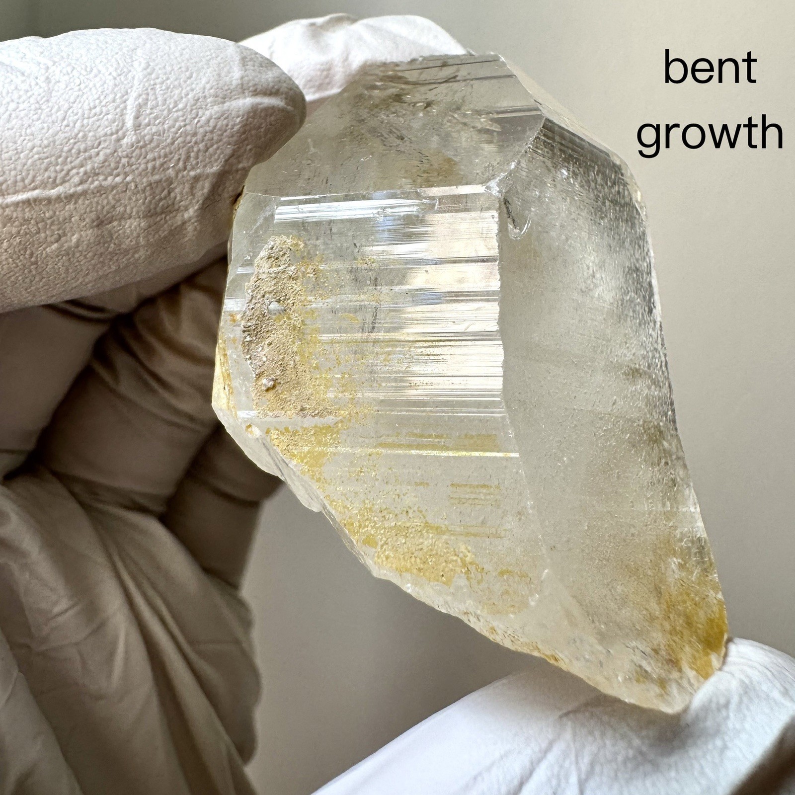 “Golden Archive Tablet” Ganesh Himalayan Flat Top Curved Lemurian Quartz Crystal