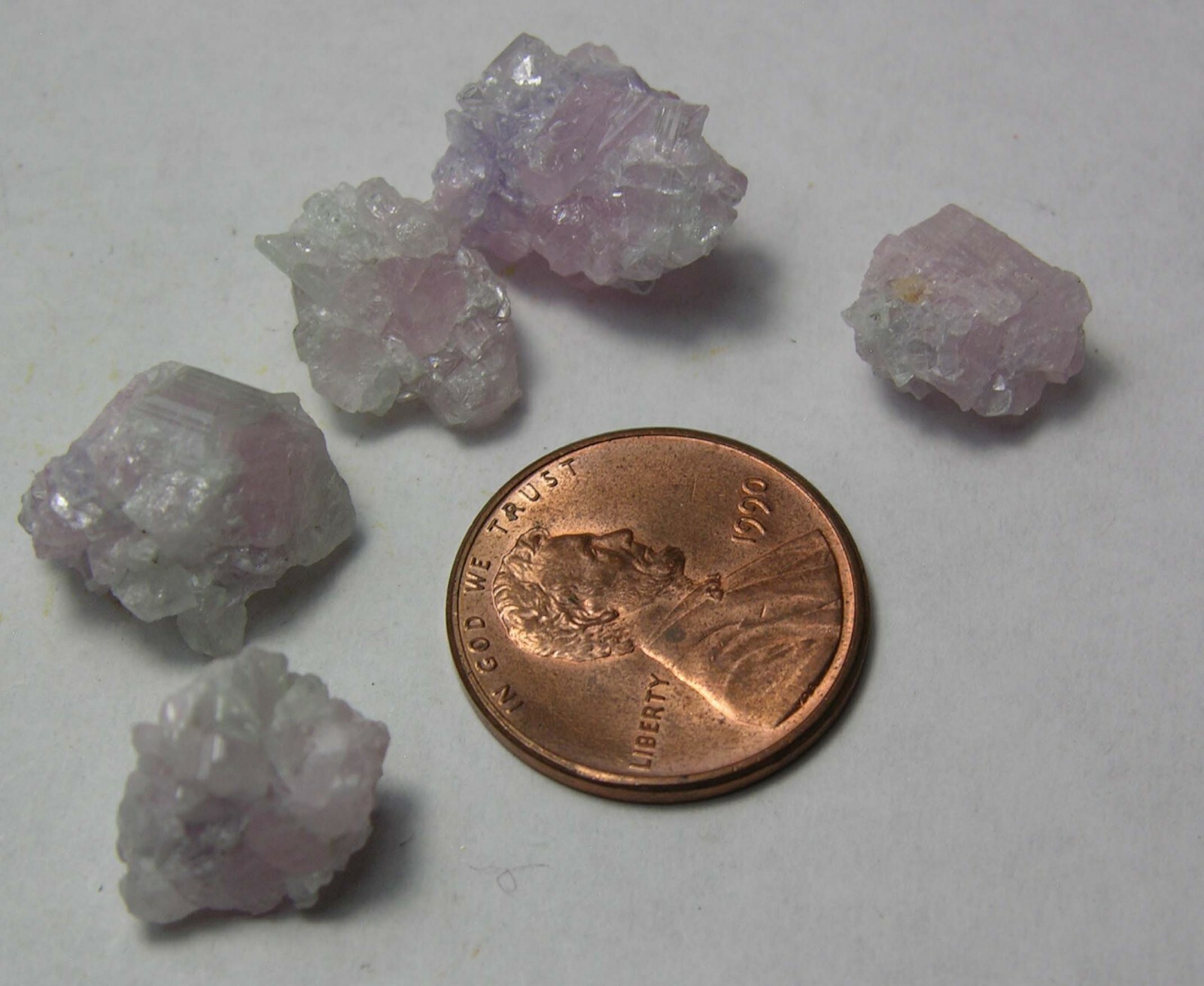 #1 Afghanistan 36.85ct 100% Natural Raw Pink Tourmaline 5 Crystals 13-16mm 7.35g