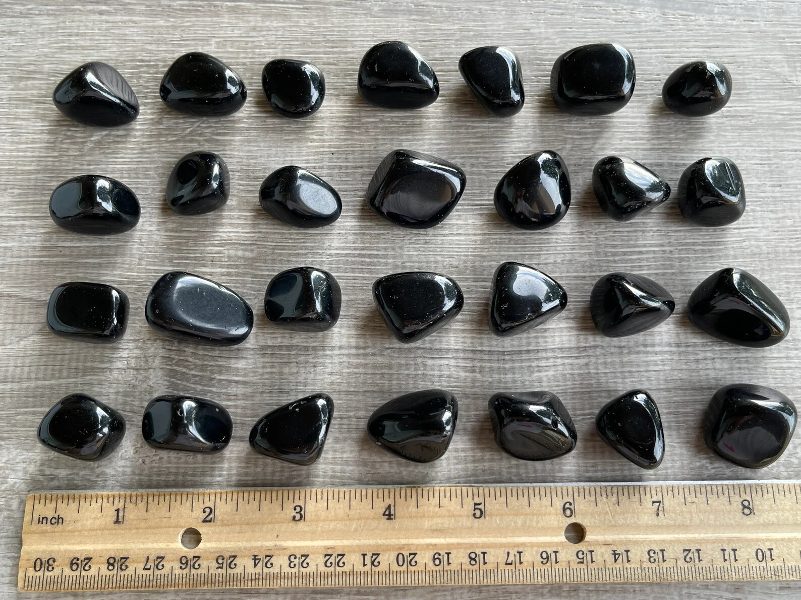 Black Obsidian Tumbled Stones, 0.75-1 Inch Tumbled Black Obsidian Stone,Bulk lot