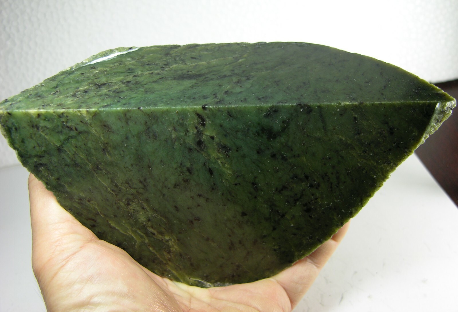 1051g Washington USA Rough Green Jade Block Chunk Specimen 2 lb 5 1/8 oz 170mm