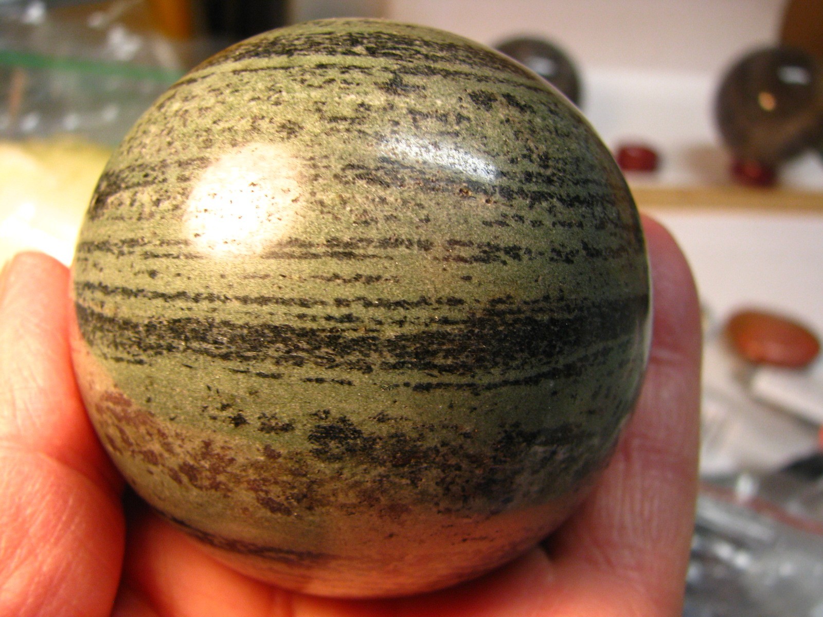 2.97lbs 3 SPHERES 1.1lb VERDE ANDEER 1lb SMOKY QUARTZ YOOPER W/STANDS BRAZIL#328