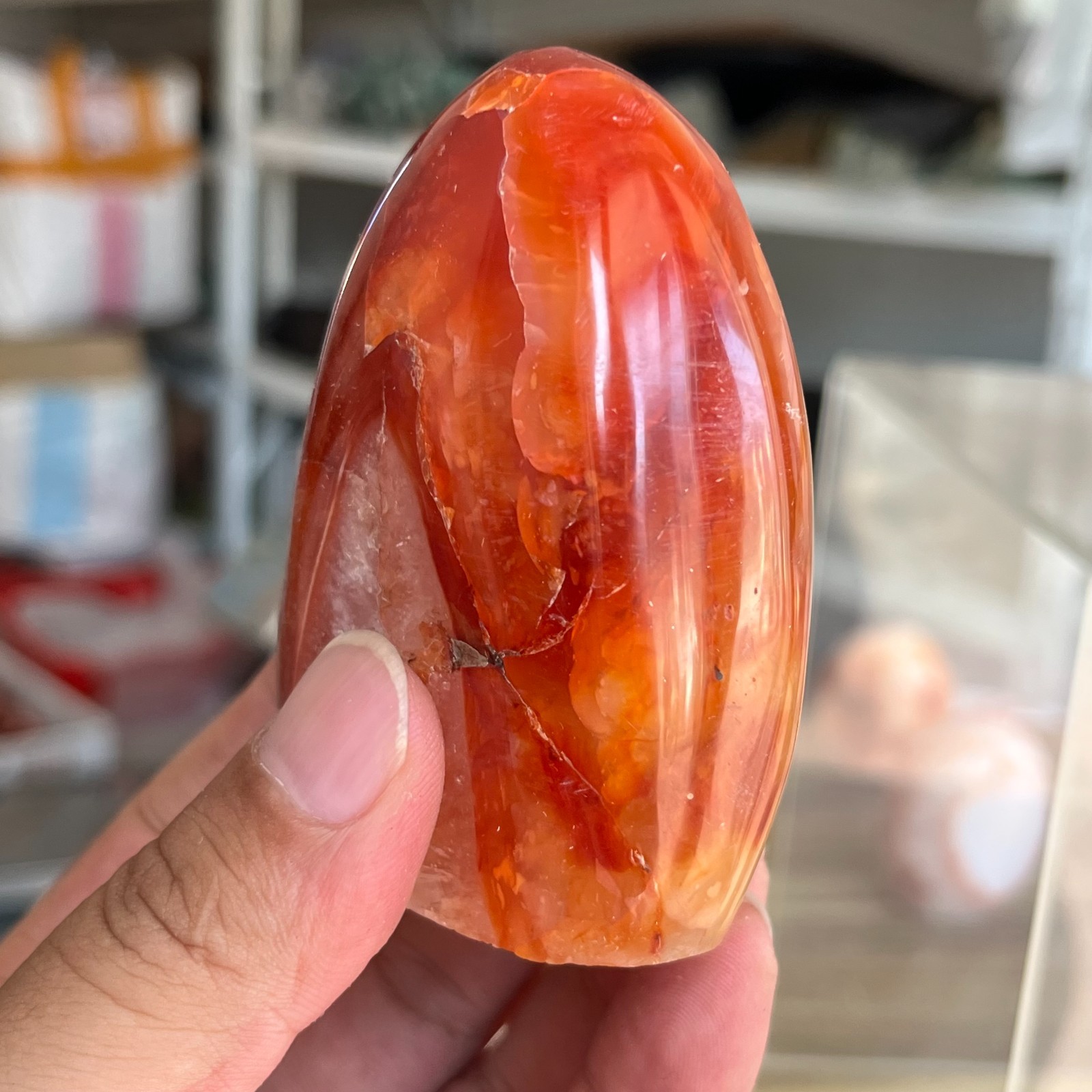 300g High Quality Natural Red Agate Carnelian Crystal Mineral Specimen Healing