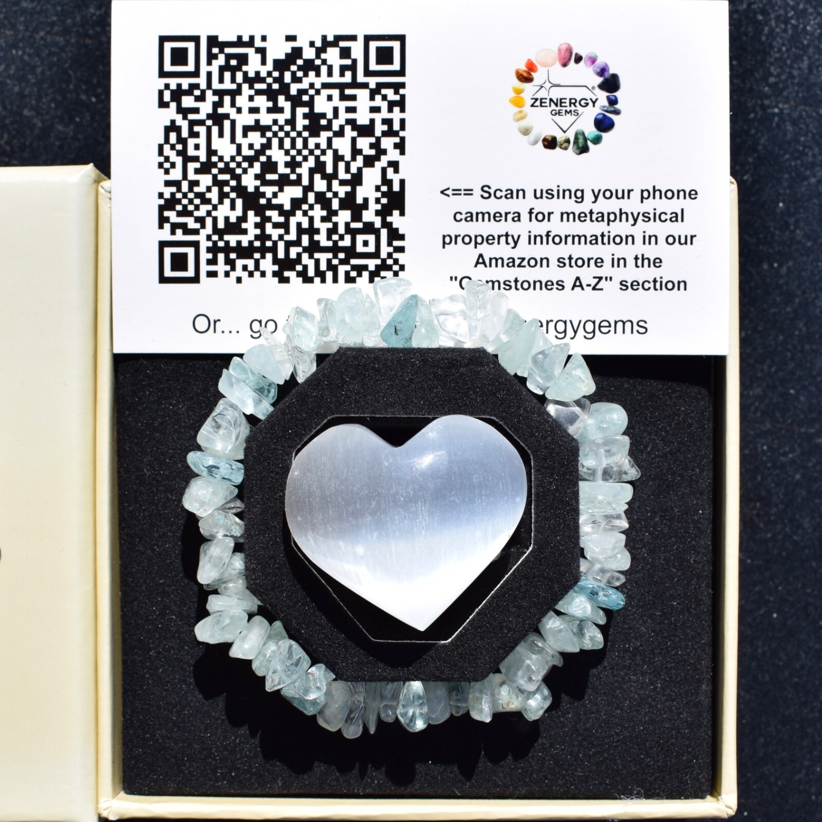 Premium AAA Grade CHARGED Natural Aquamarine Crystal Chip Stretchy Bracelet!