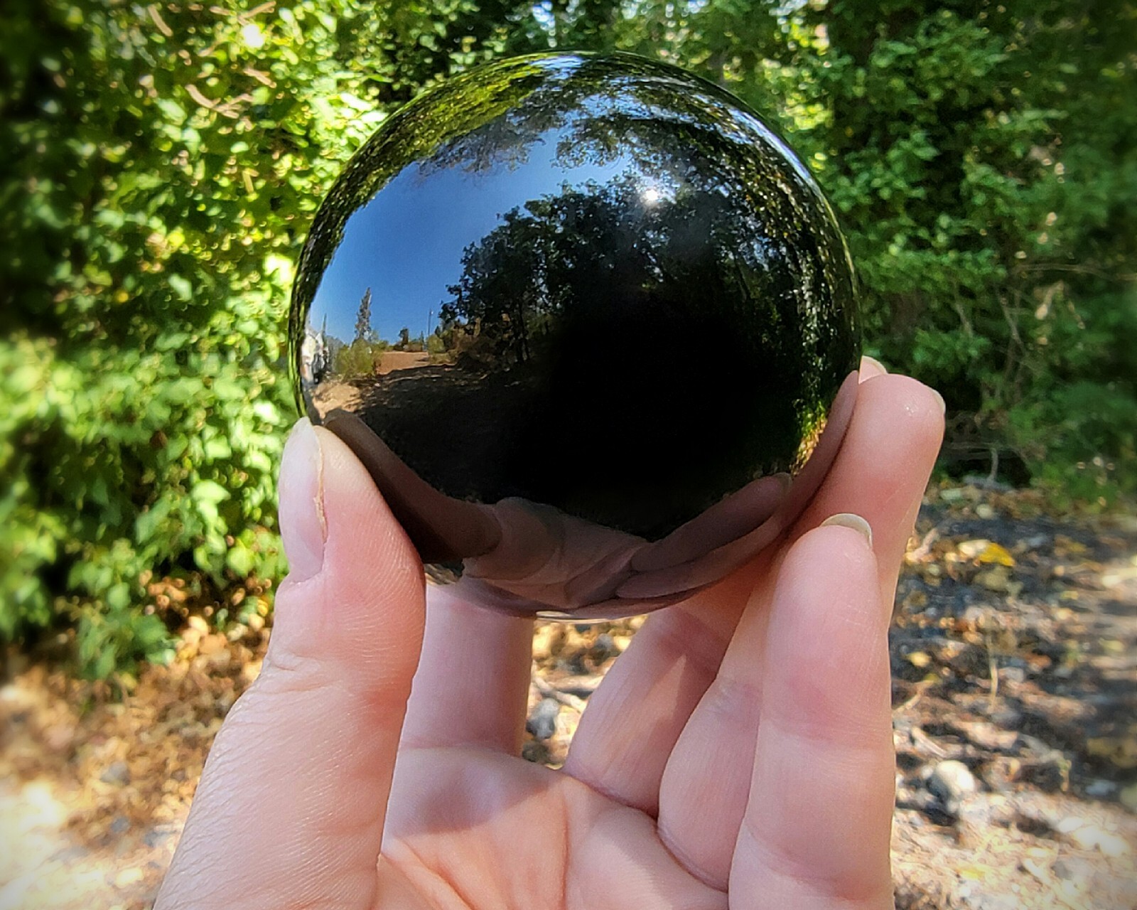 80mm Large Black Crystal Ball, Crystal Fortune Telling Ball, Quartz, 3.15 Inch