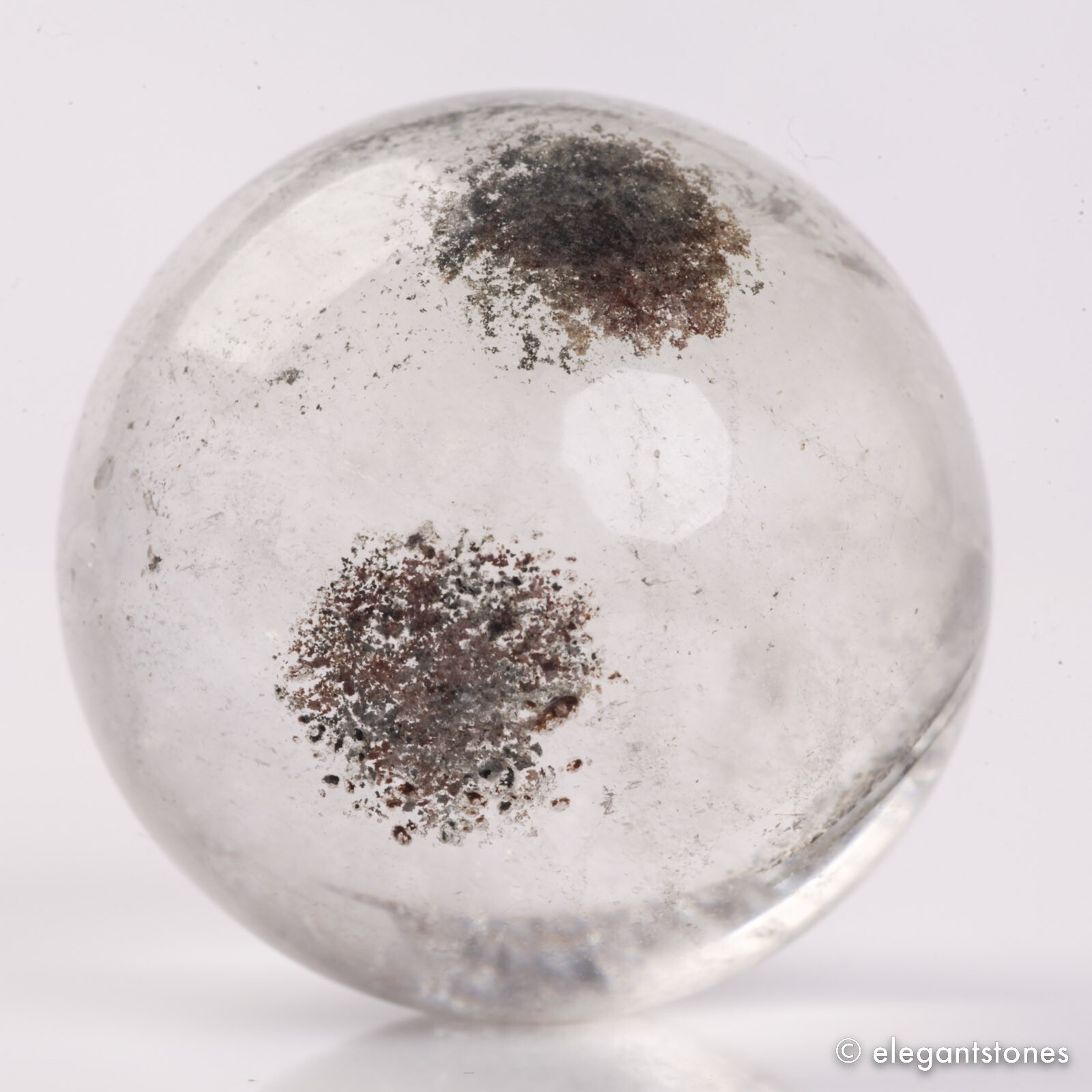 91g40mm Natural Garden/Phantom/Ghost/Lodolite Quartz Crystal Sphere Healing Ball