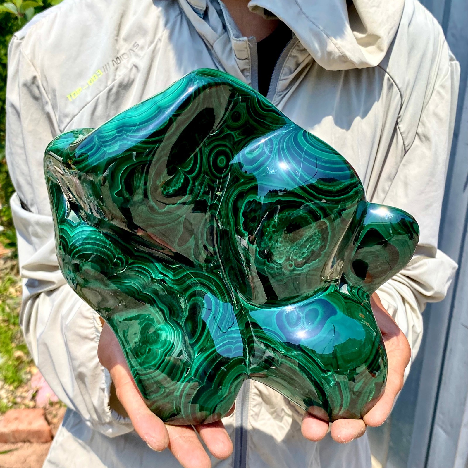12.32LB Natural Polished Malachite Mineral freeform specimen Reiki Stone