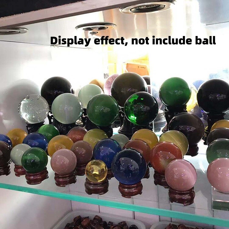 Wood Display Stand for Crystal Ball Sphere Globe Stone Holder Home Decor Gift