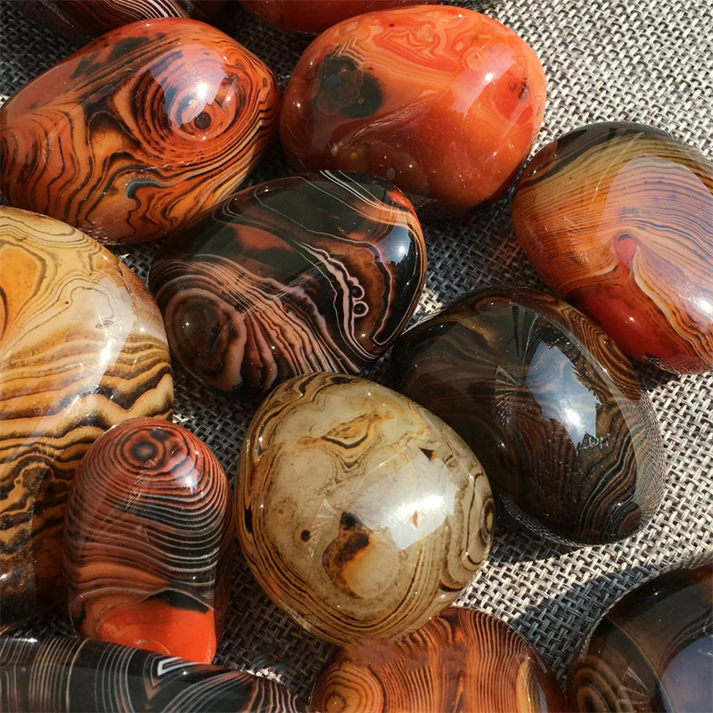 1/2LB Madagascar Crazy Lace SILK Banded Agate Polished Specimen healing Random