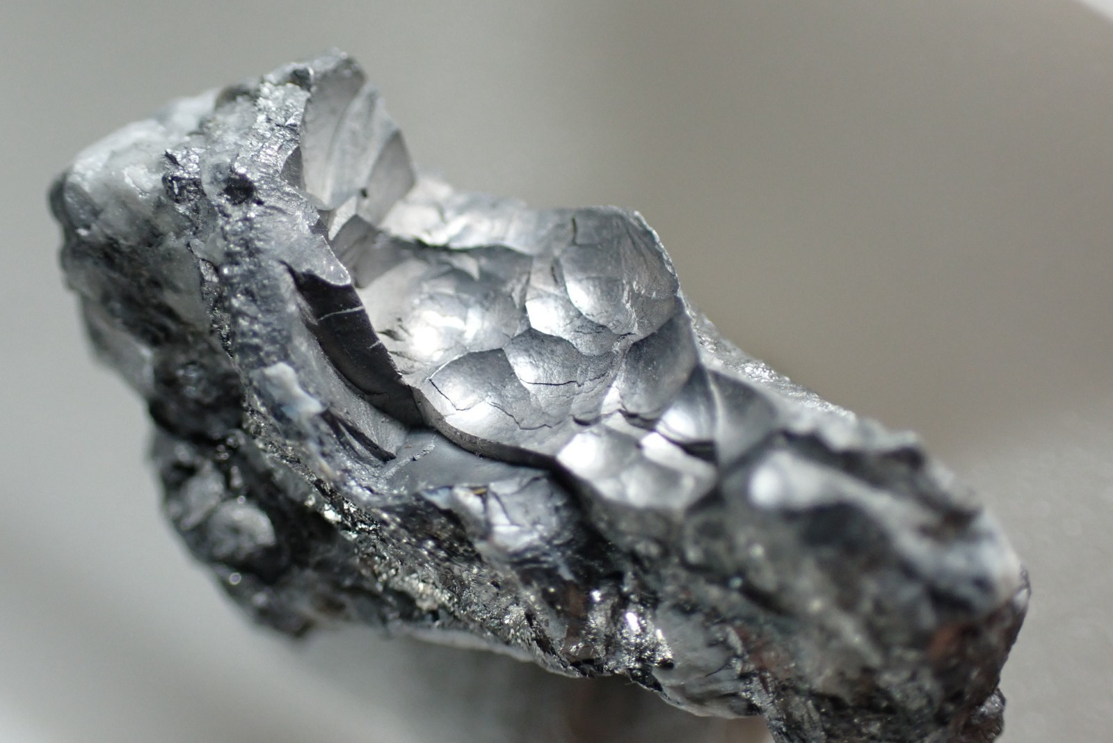 ANTIMONY * SILVERY-BRIGHT BOTRYOIDAL AGGREGATE * RARE ! Pribram, CZECH REPUBLIC