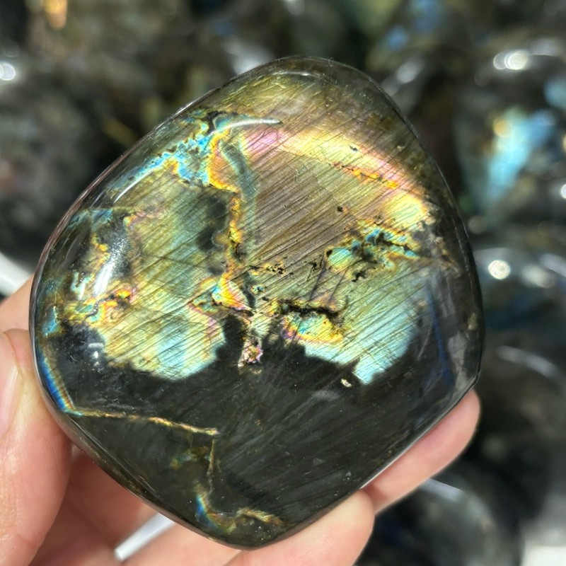 22LB Natural Labradorite Free shape Quartz Crystal Mineral Specimen Wholesale