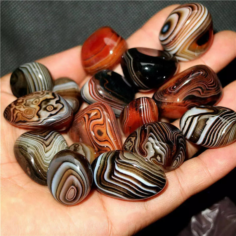 1/2LB Madagascar Crazy Lace SILK Banded Agate Polished Specimen healing Random